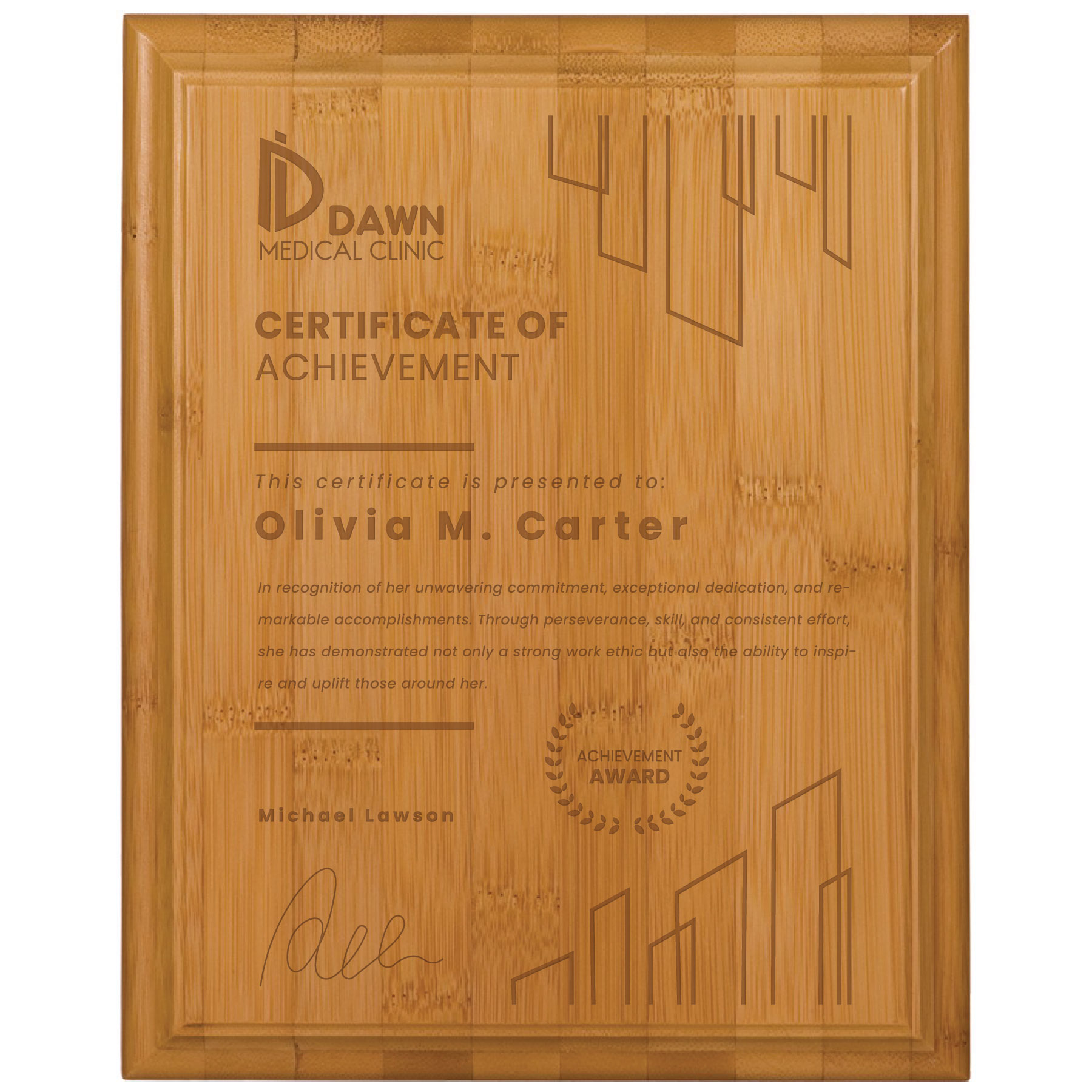 8" x 10" Bamboo Plaque 2