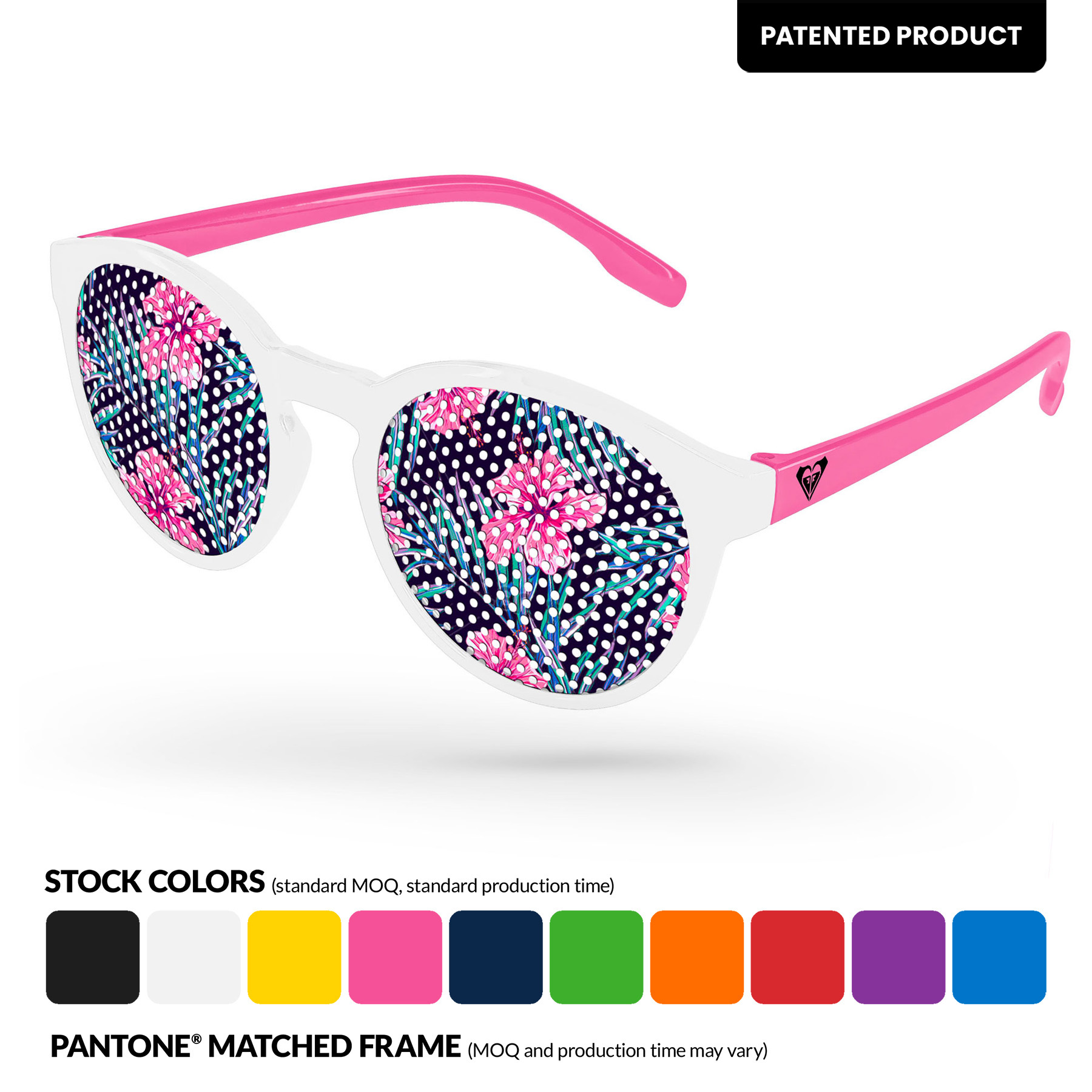 2-Tone Vicky Pinhole Sunglasses w/ Temple Imprint 6