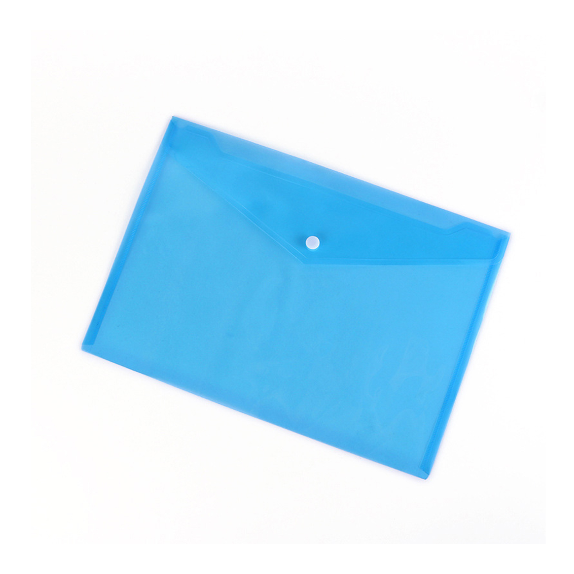 Transparent Plastic Document Folder With Reusable Snap Closure 3