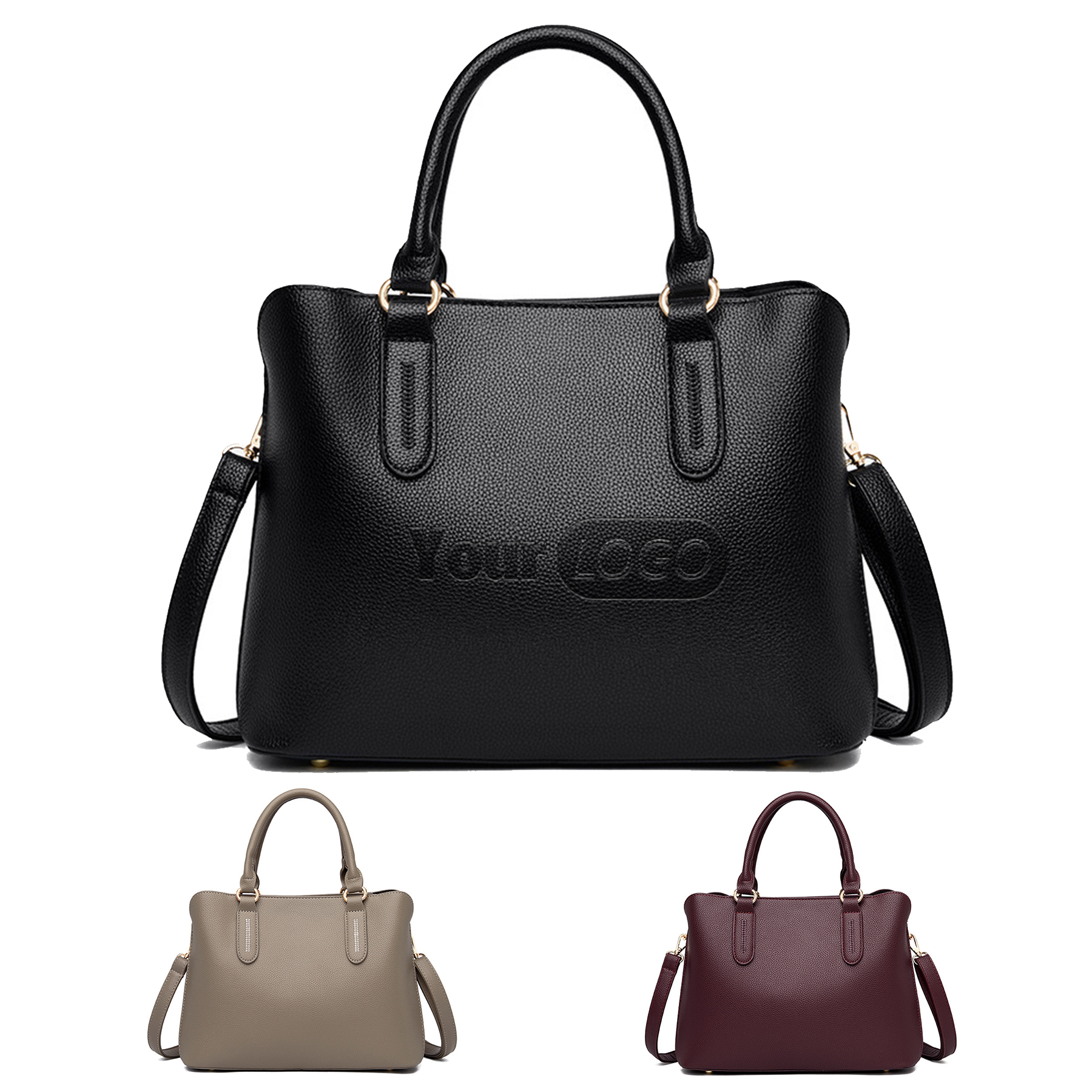 PU Satchel Bag And Simple Shoulder Handbag For Women 2