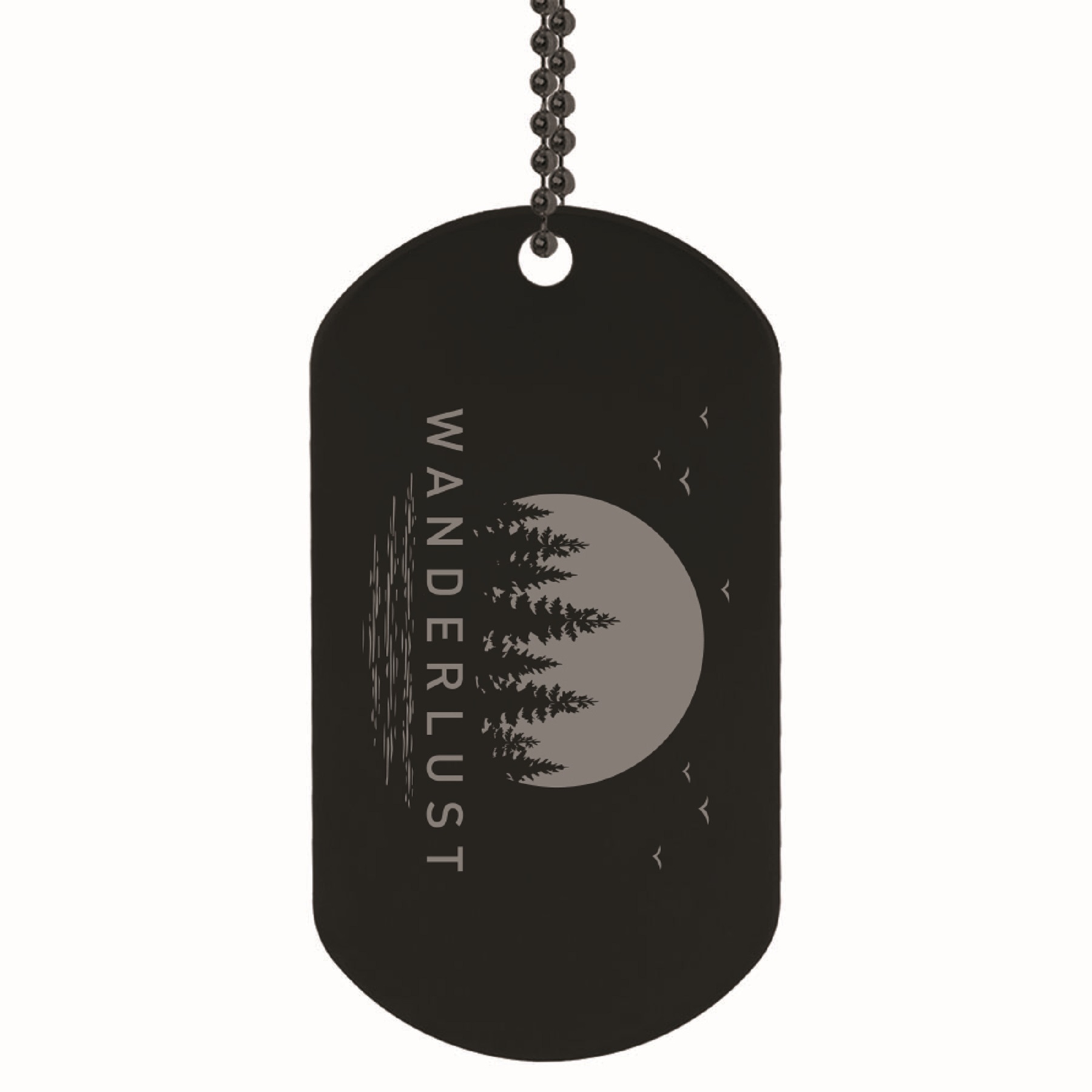 Express 2" X 1 1/8" Aluminum Dog Tag With 24" Ball Chain 12
