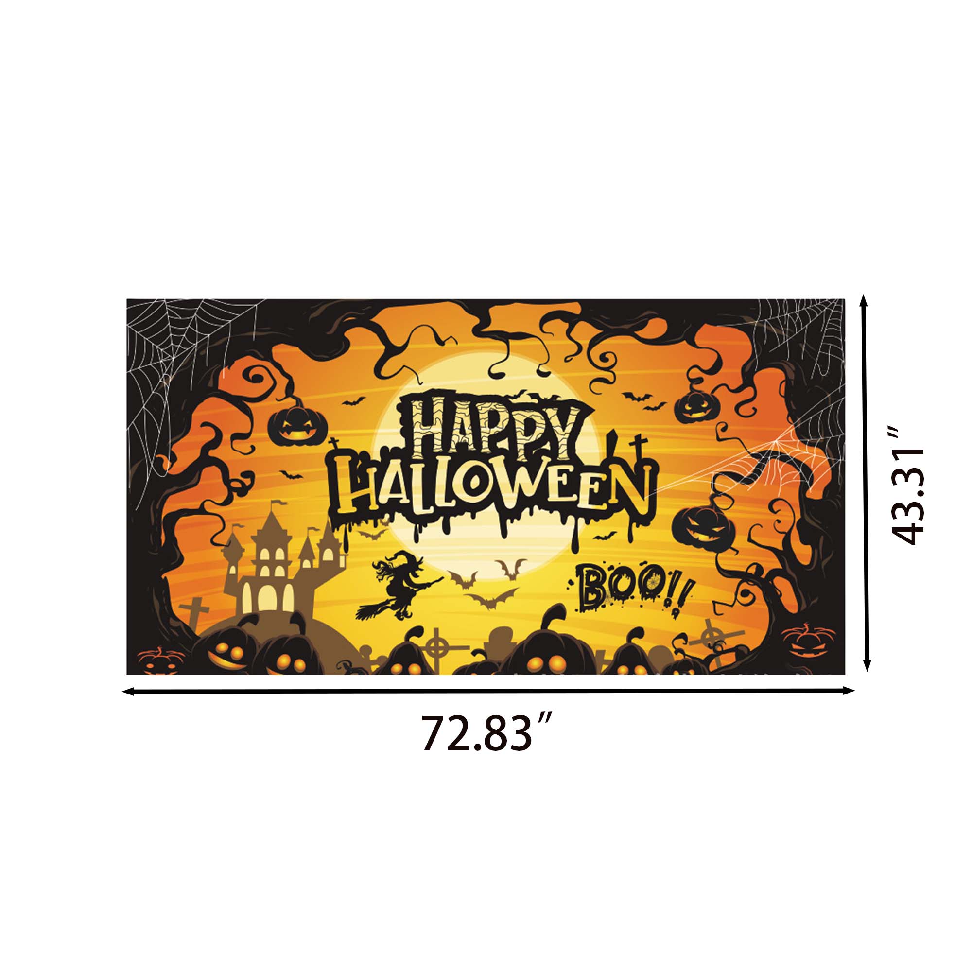Polyester Custom Halloween Banner 1