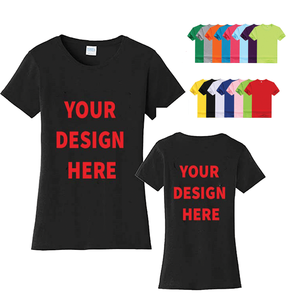5.3oz 100% Cotton T-Shirt with big logo 1