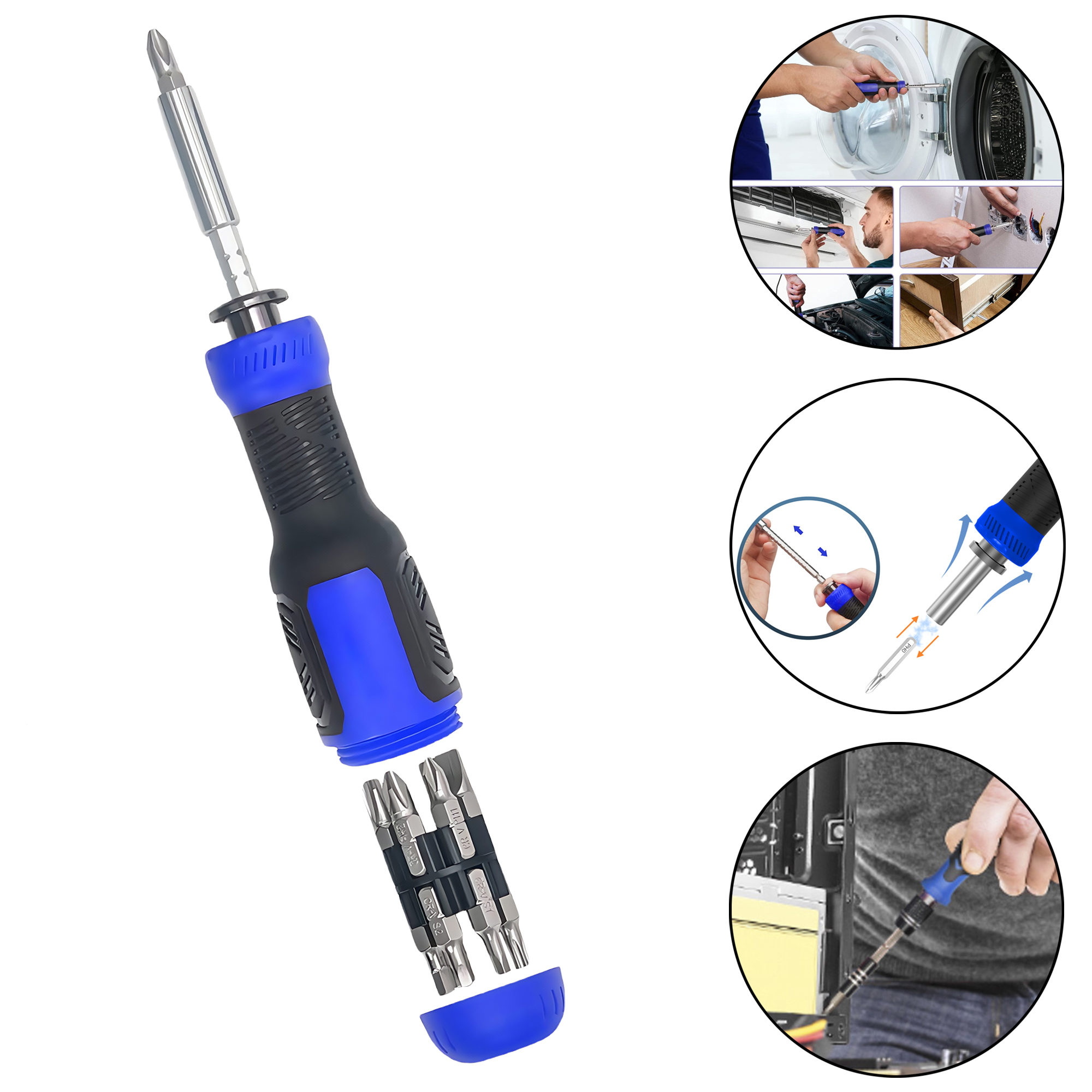 13-in-1 Retractable Screwdriver Set with Magnetic Bits for Home Use 3