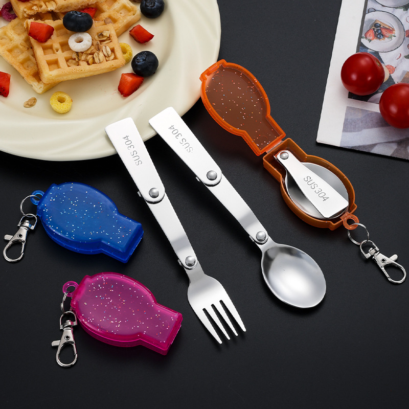 Foldable Stainless Tableware with Case 2