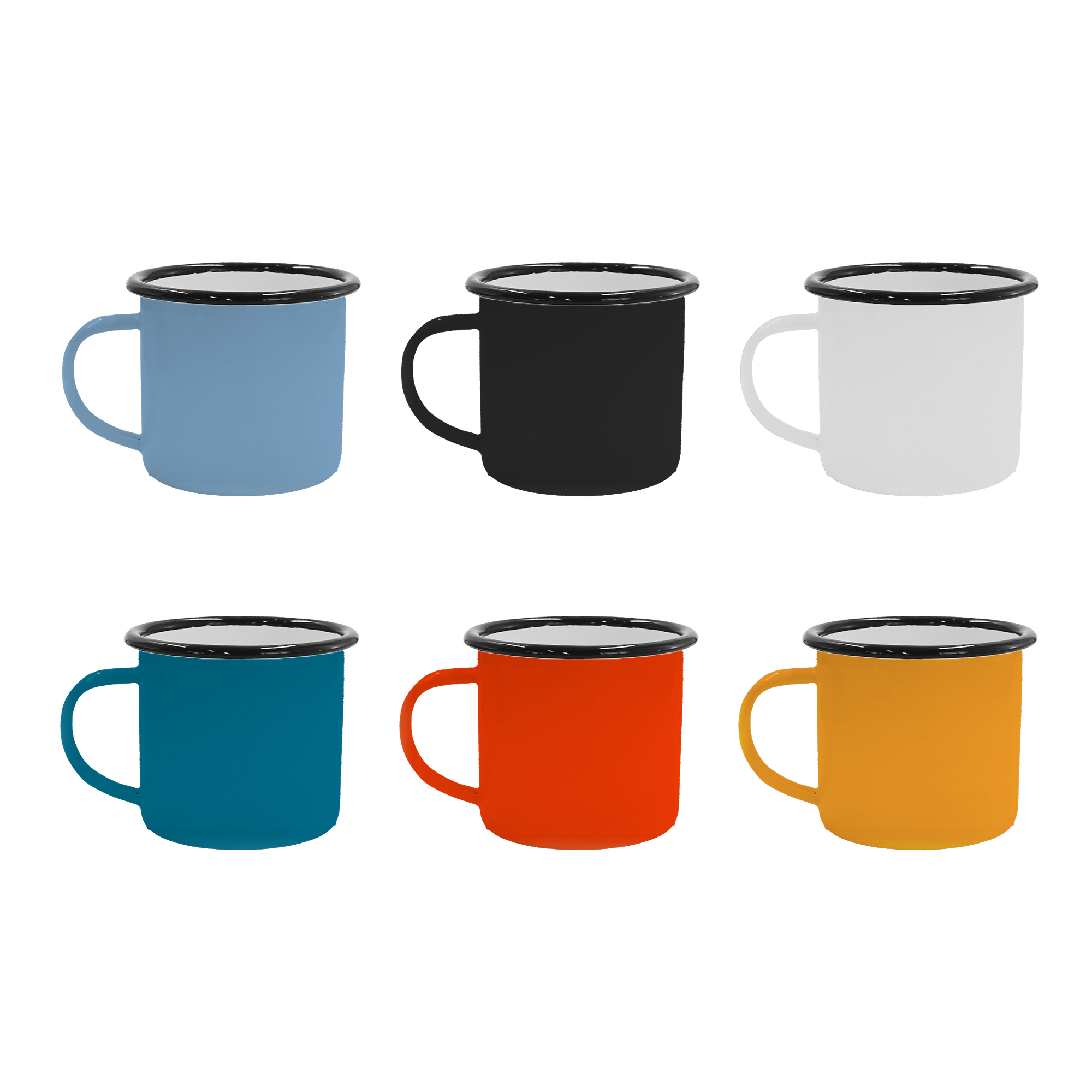 Custom Ceramic Mug 12oz ?C Durable Steel Rim Cup 3