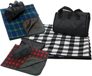 Plaid Fleece / Nylon Picnic Blanket - Blank 6