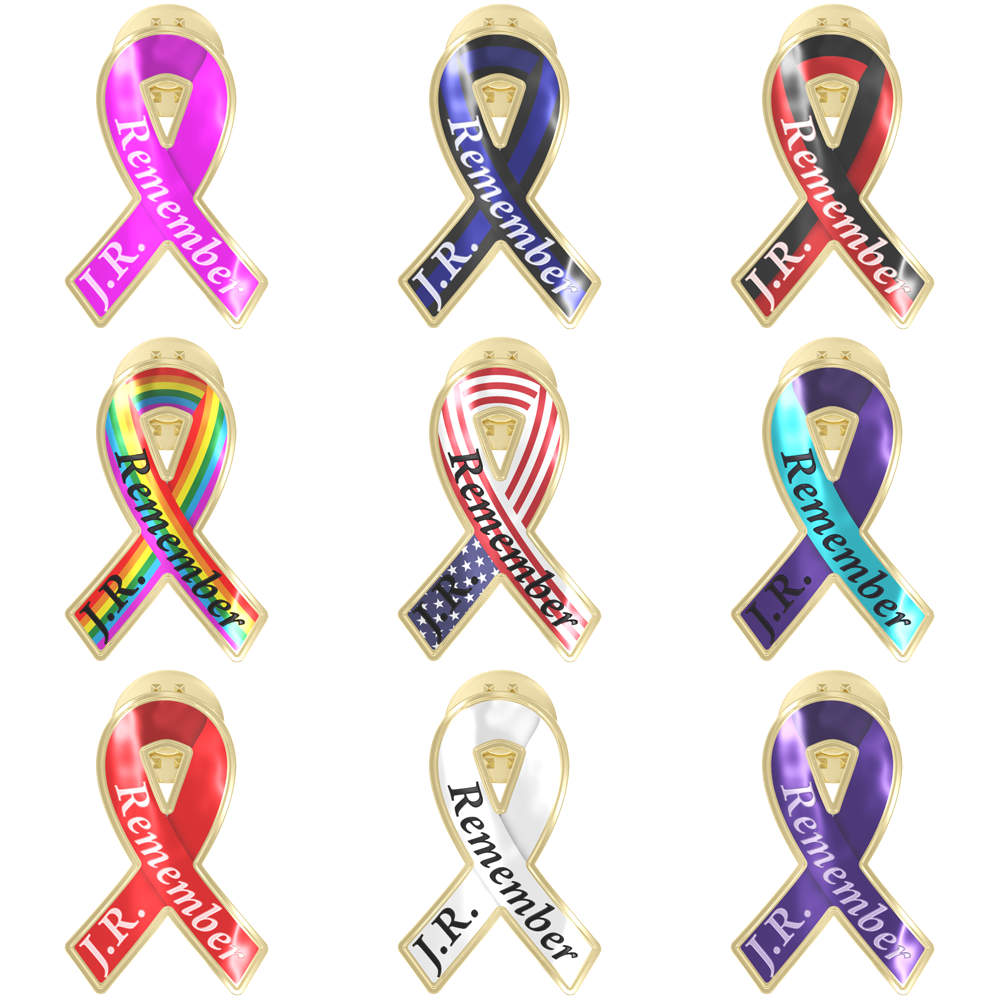 Texture Tone® Ribbon Awareness Shaped Lapel Pin 17