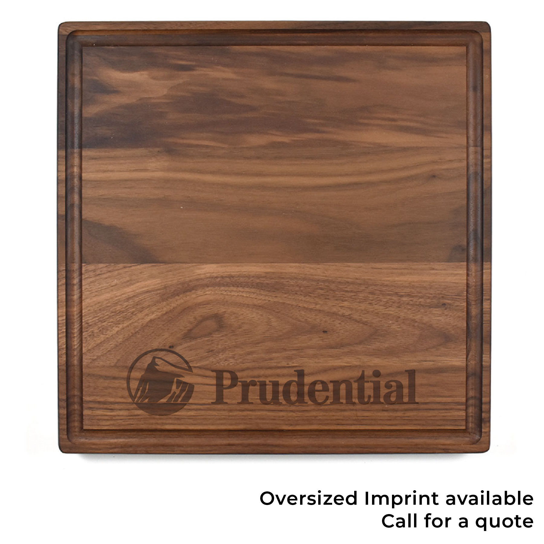 12 x 12" Walnut Square Cutting Board with Juice Groove 3