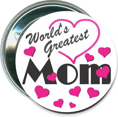 World's Greatest Mom, Mothers Day Button 1