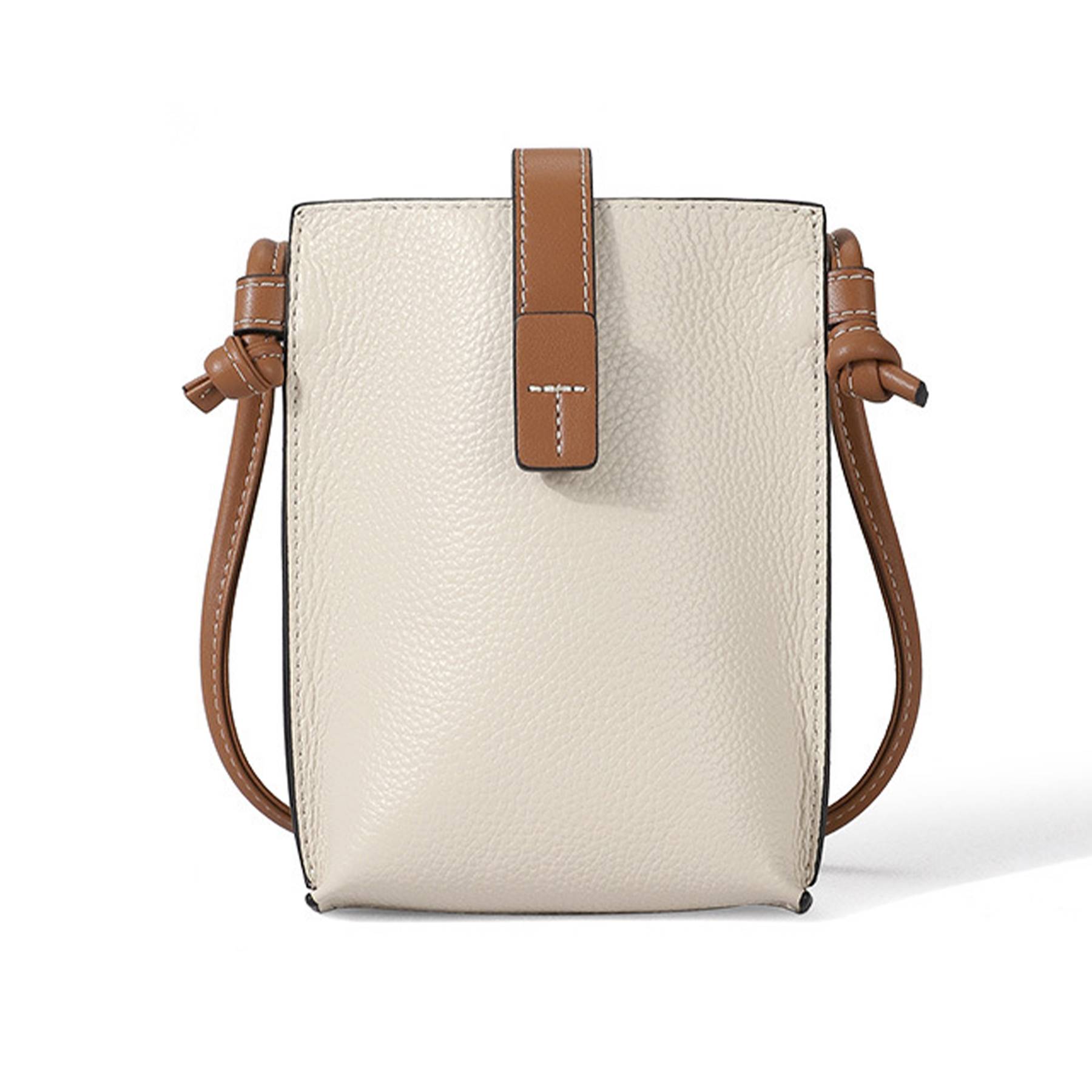 Genuine Leather Simple shoulder cross-body pouch bag 10