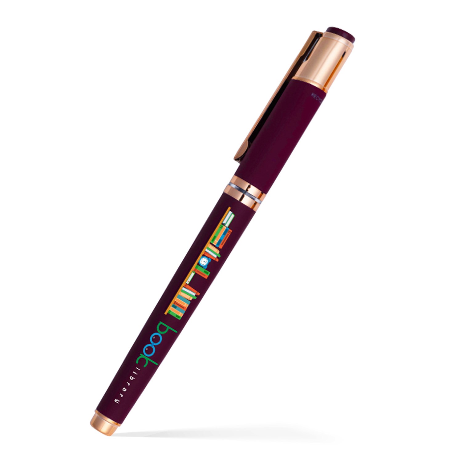 Satin Soft Touch Earl Gel Pen - Rose Gold Accents (Recycled Material) 11
