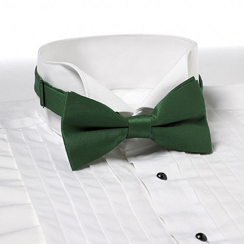 Kelly Green Banded Bow Tie 2