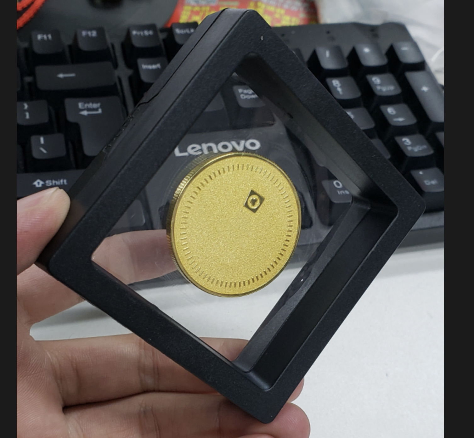 Floating Display Frame with Coin 2