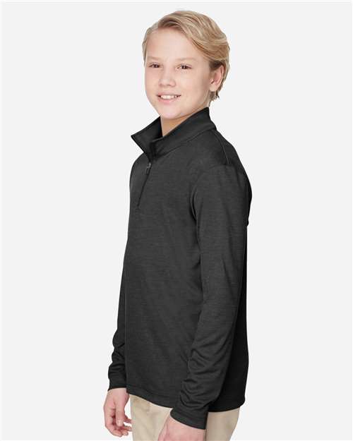 Youth Zone Sonic Heather Performance Quarter-Zip Pullover - TT31HY 27