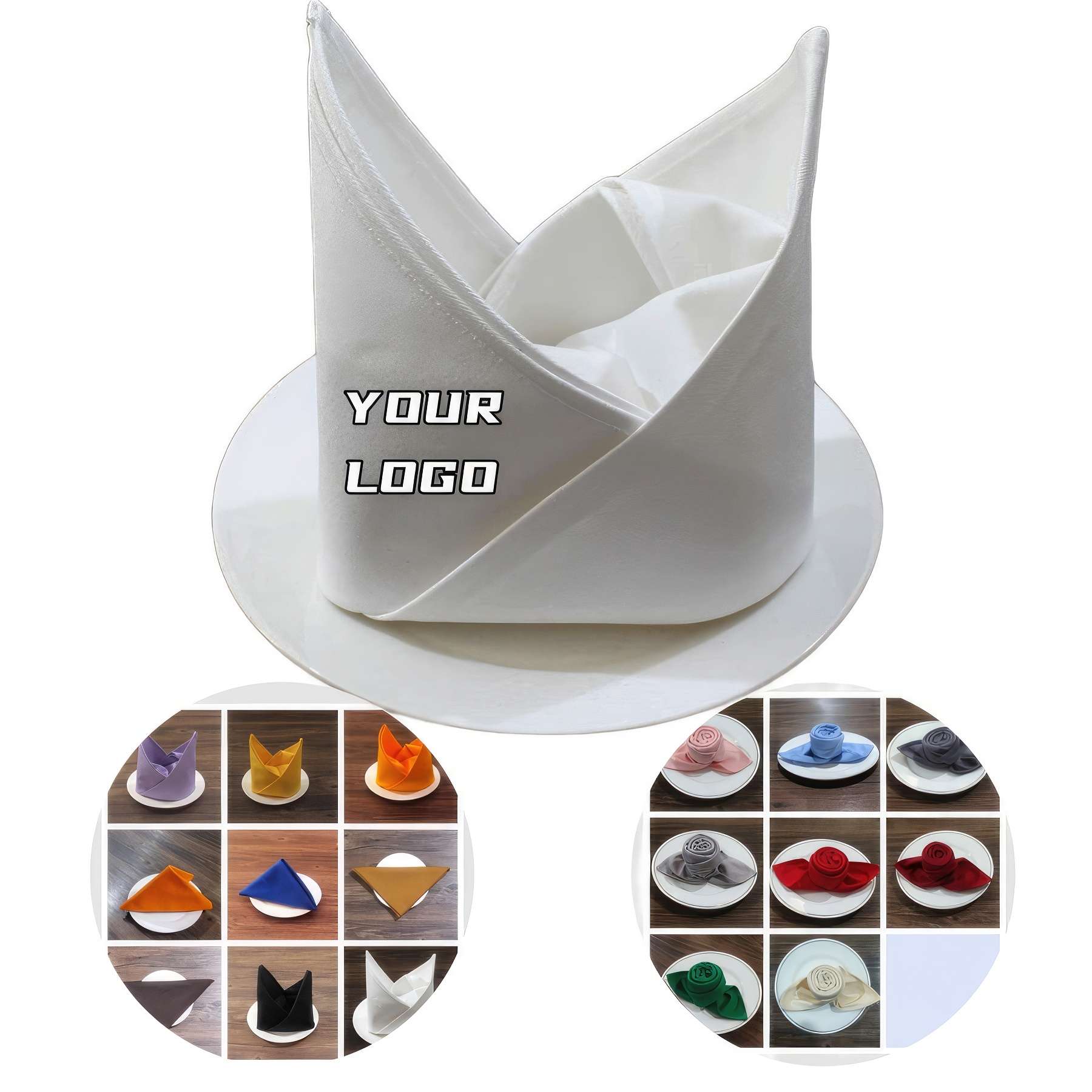 Custom Thickened Cotton Napkins - 21.65'' x 21.65'' 2
