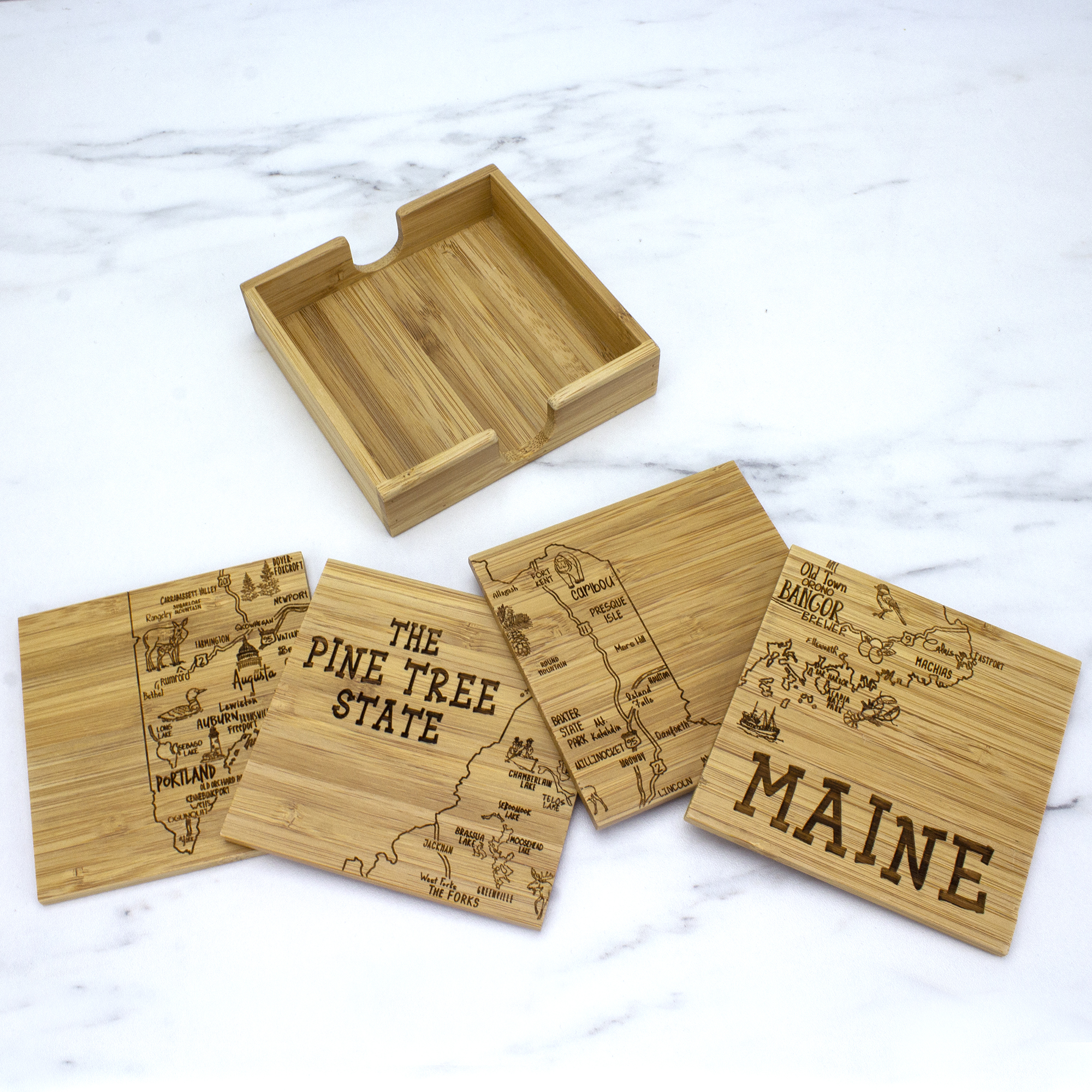 Maine Puzzle Coaster Set 5