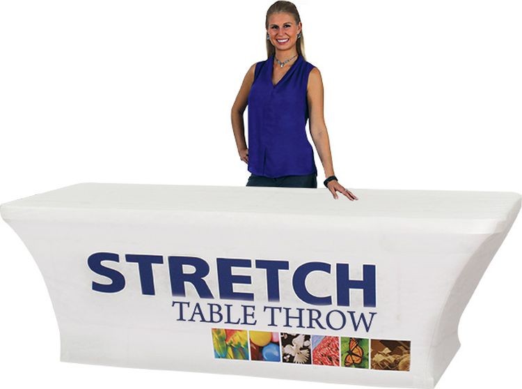 8' Dye Sub Printed Stretch Table Throw 5