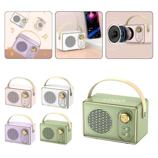 Retro Record Player Speaker - Vintage Style Sound System 5