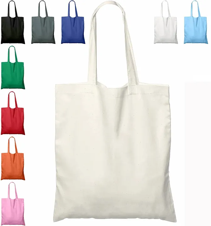 12 oz Cotton Canvas Reusable Tote Bags 1