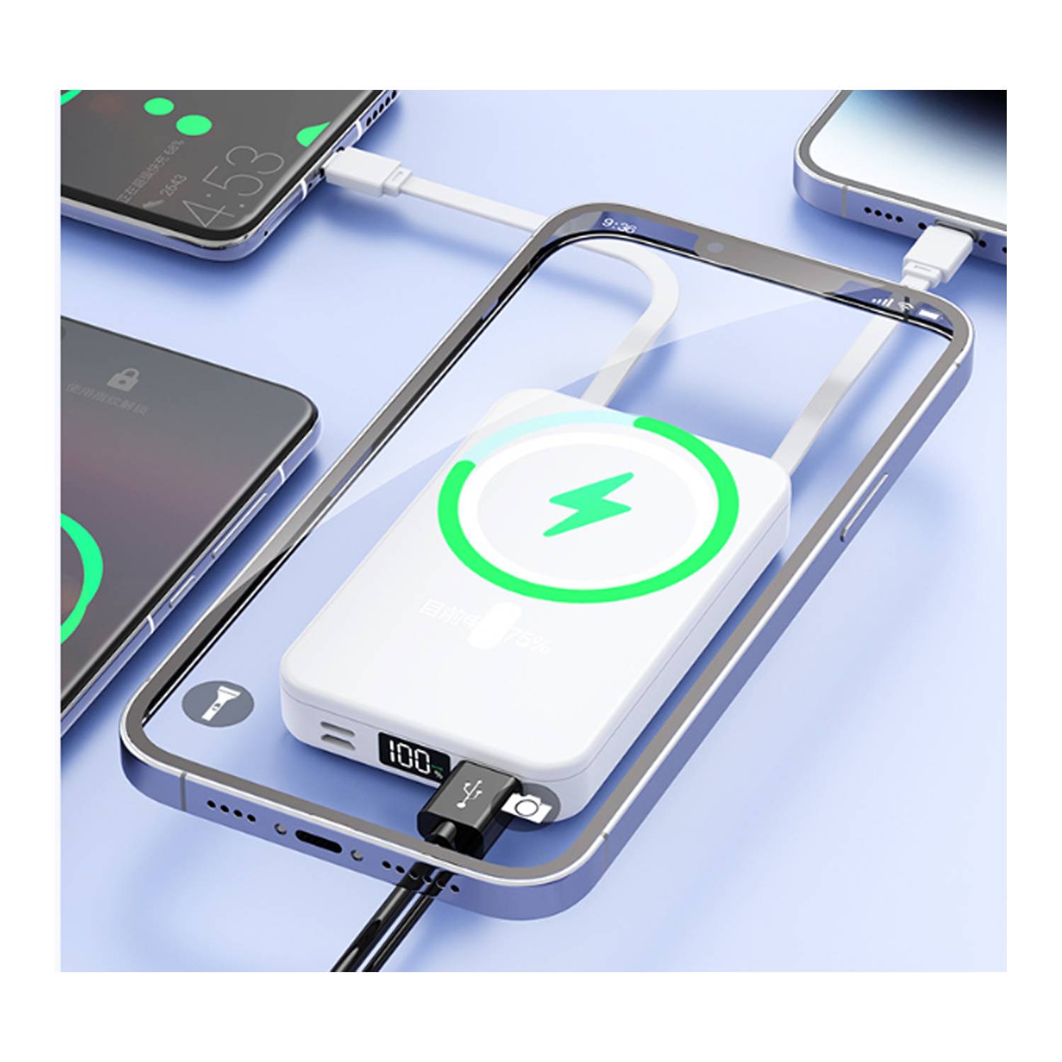 Magnetic Wireless Portable Charger w/ Foldable Stand 2