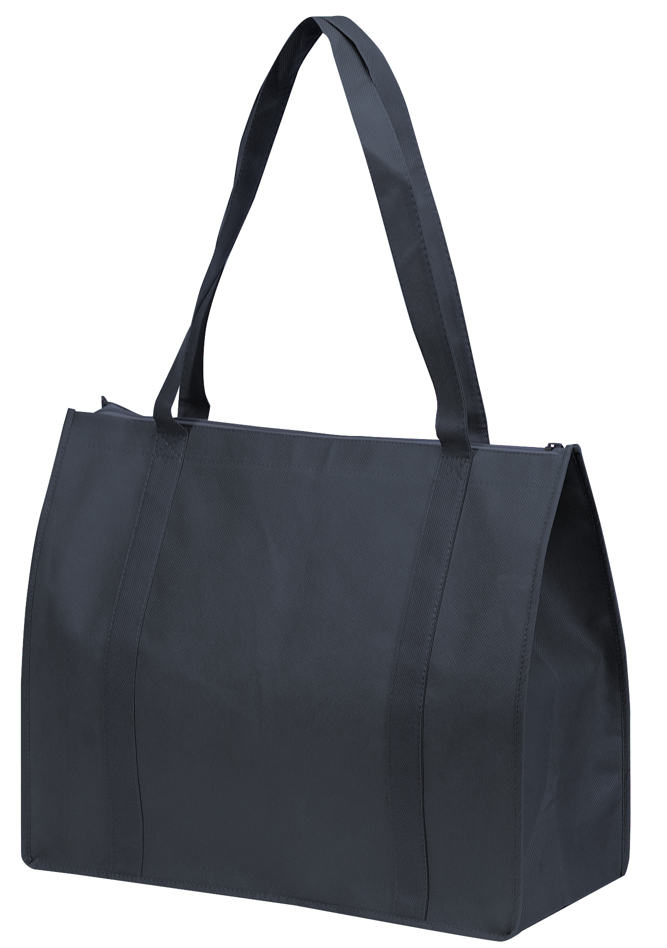 Non Woven Tote Bag with Zipper and Fabric Covered Bottom 2