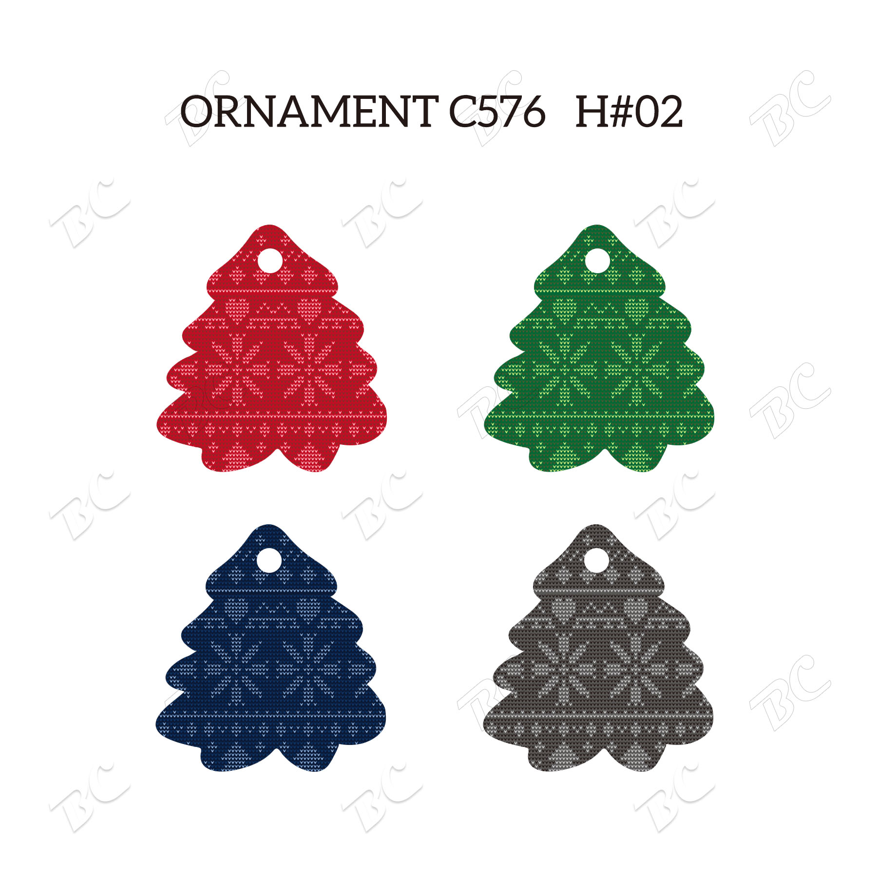 Free Shipping Full Color Christmas Ornament - Tree 44