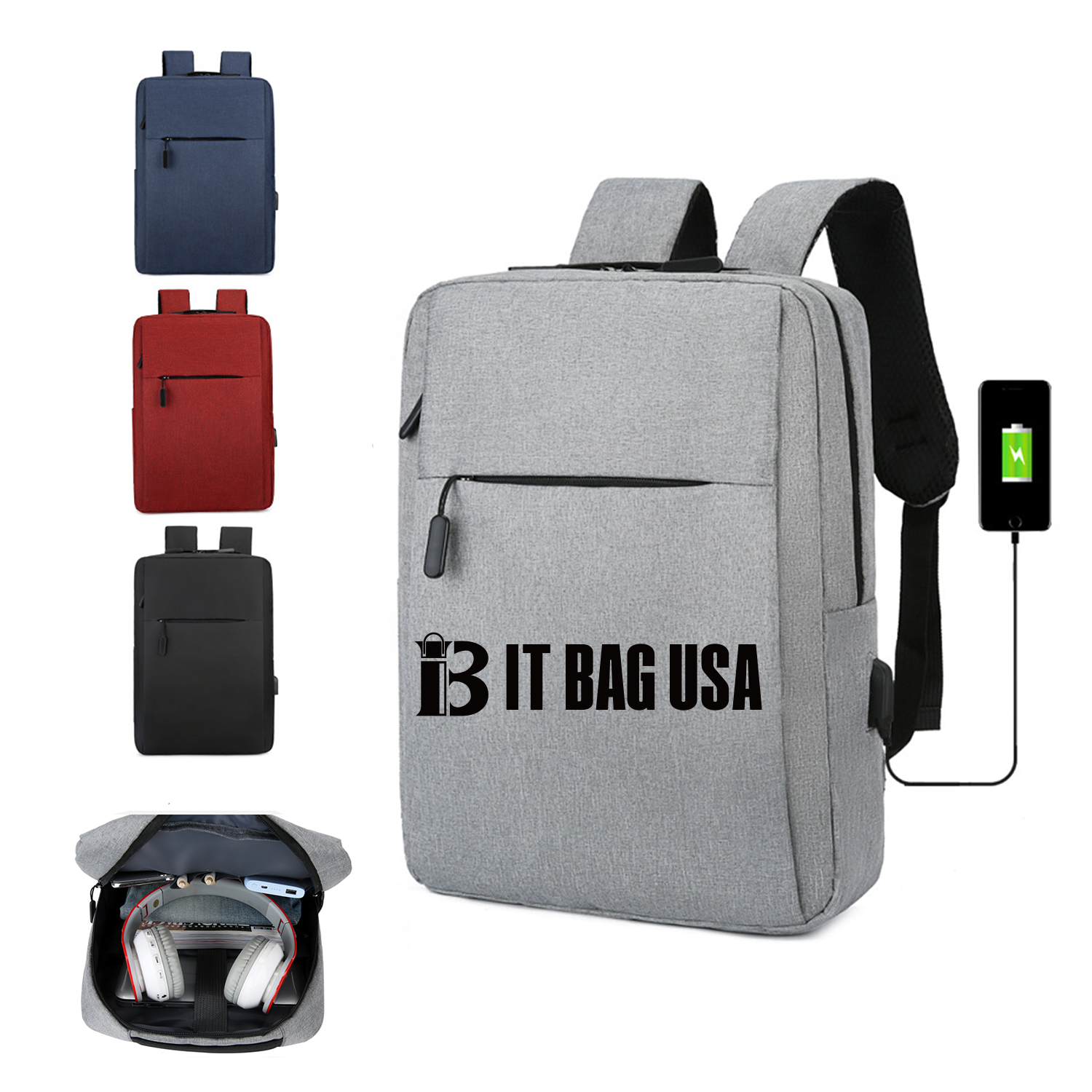 Travel Laptop Business Backpack With Usb Charging Port 2