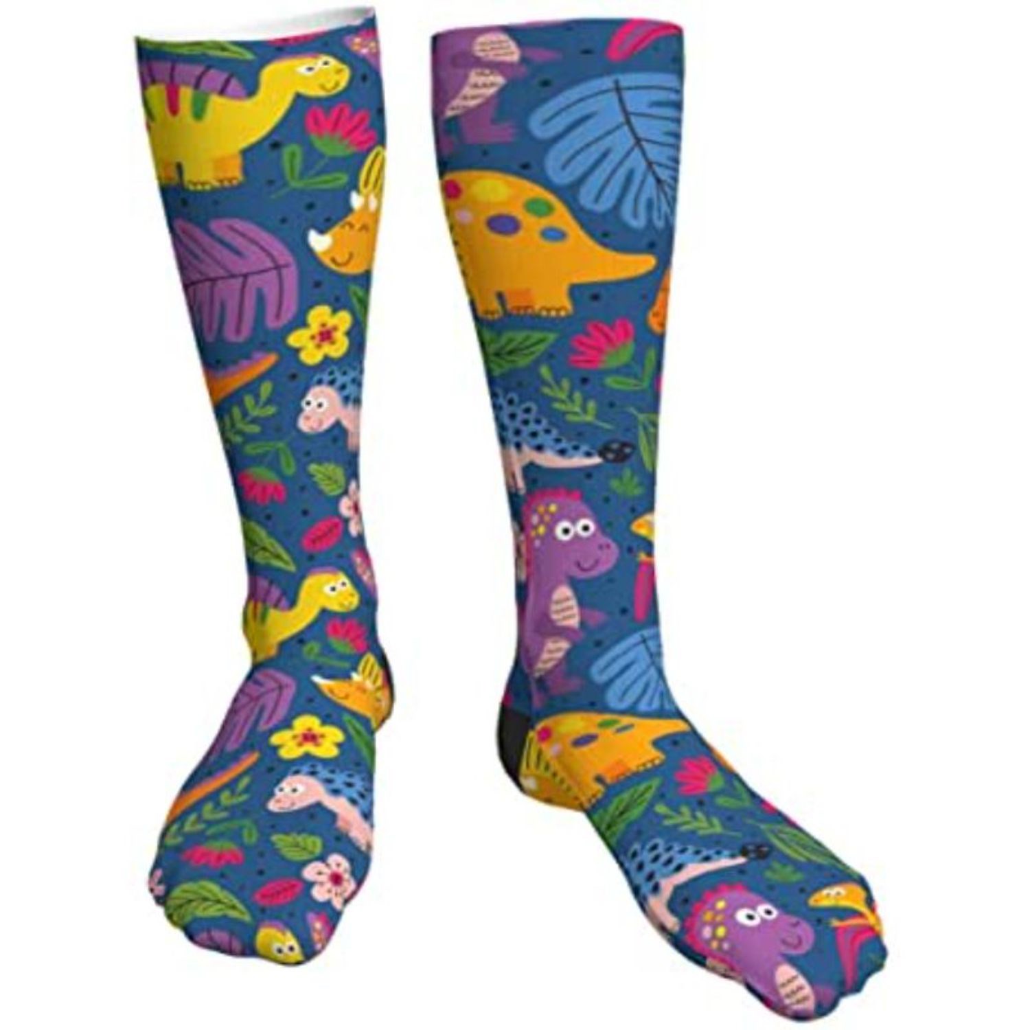 Mid calf sublimated full color crew socks, 200 needle 6