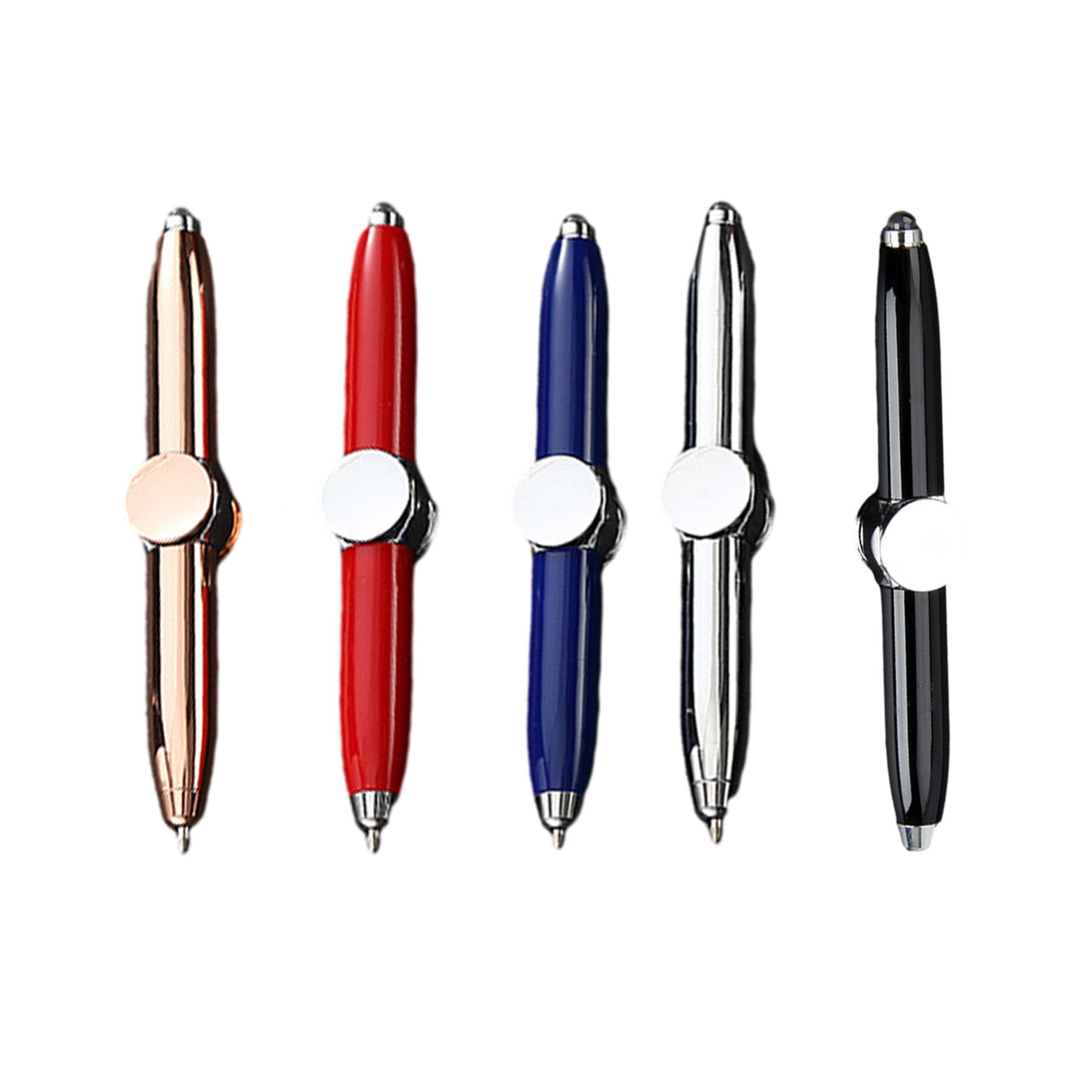 Metal Fingertip Spinning Gyro Pen With Led Light 3