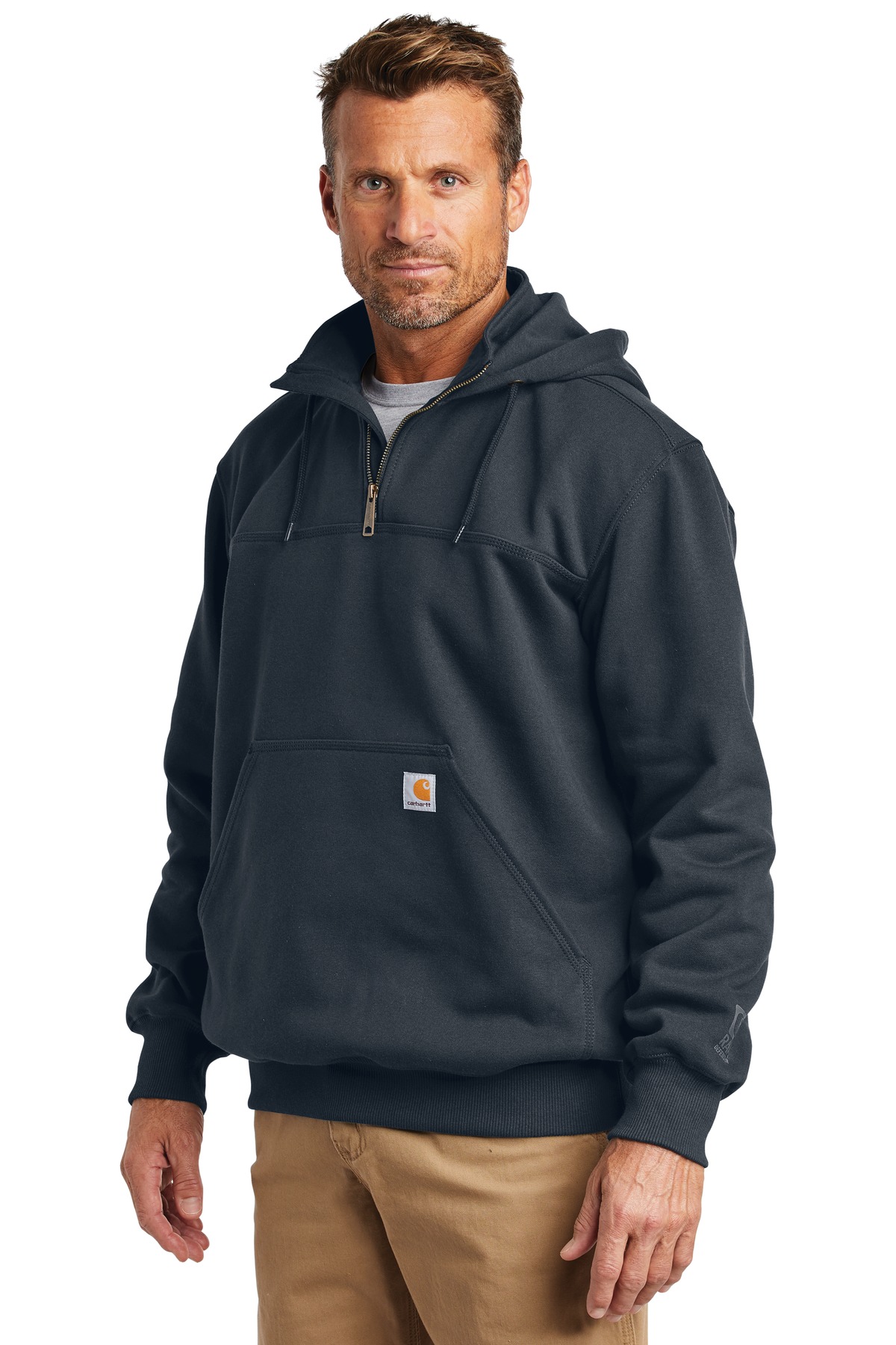 Carhartt® Rain Defender Paxton Heavyweight Hooded Zip Mock Sweatshirt 16