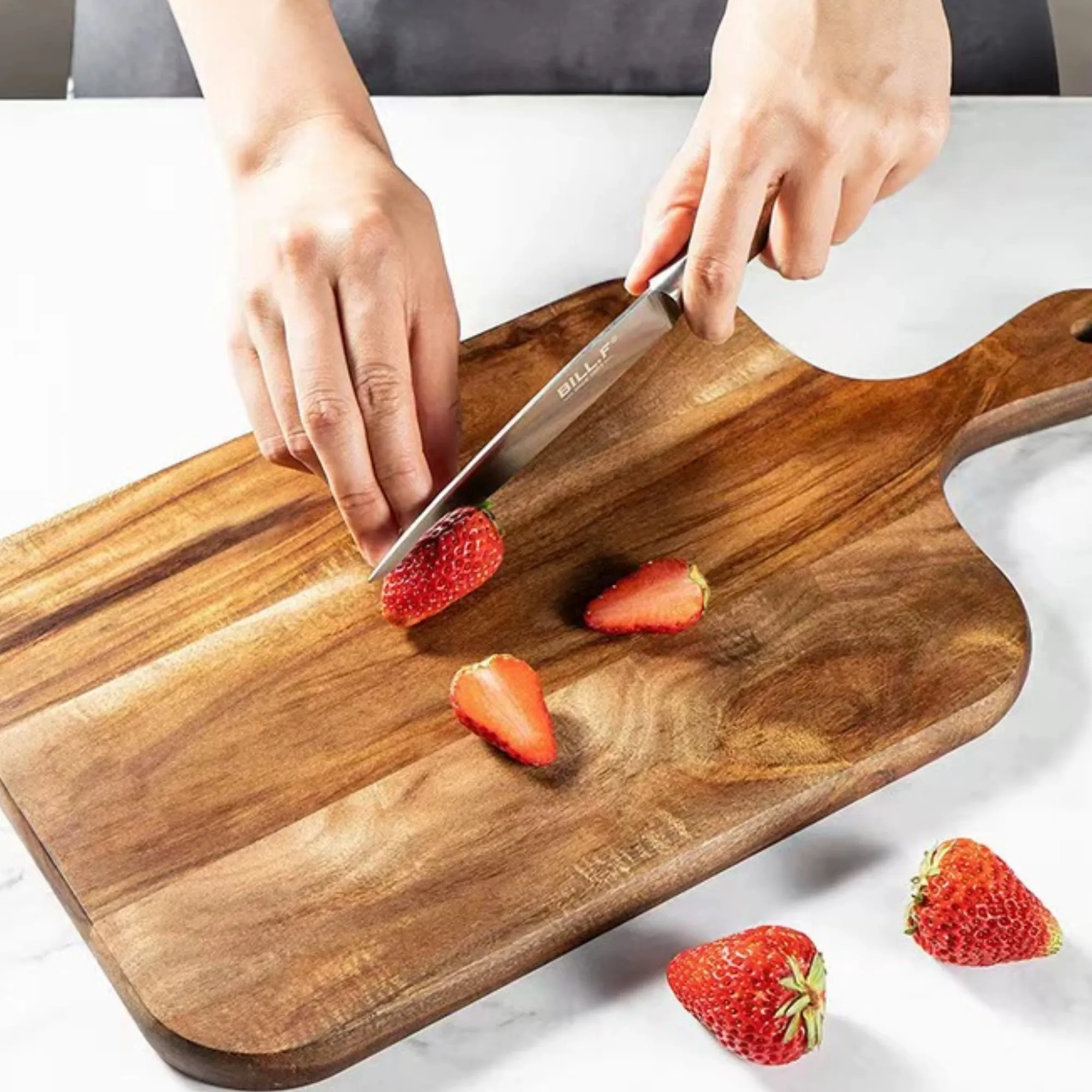 Wooden Cutting Board Tray Pizza Peel Paddle With Handle 3