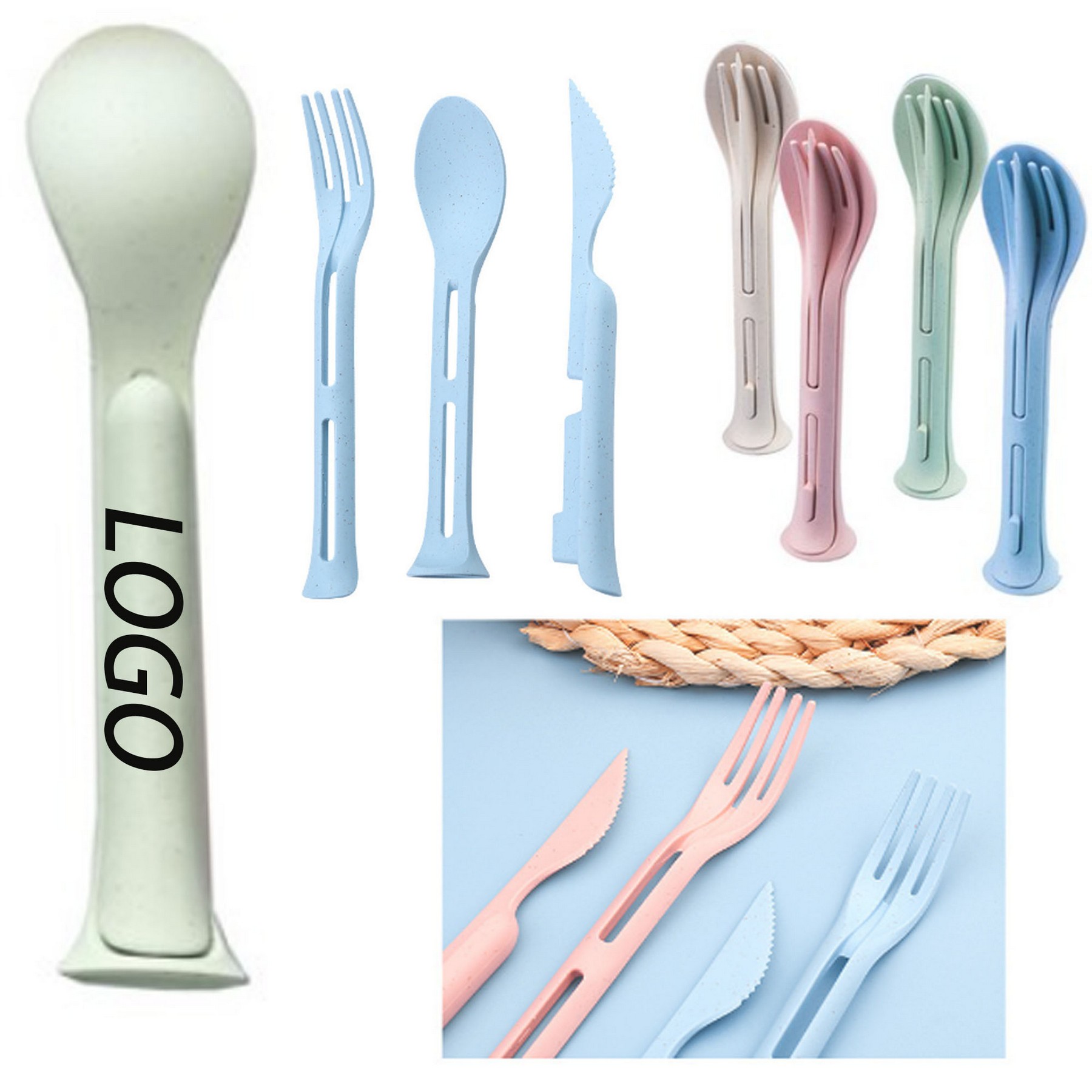 Wheat Straw 3-In-1 Cutlery 2