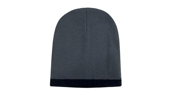 Roll Down Two Tone Acrylic Beanie - Toque 8