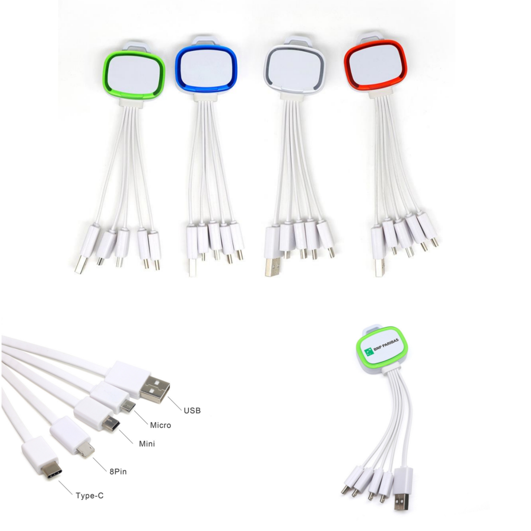 5 In 1 Retractable USB Charger Cable Charging Cord 2