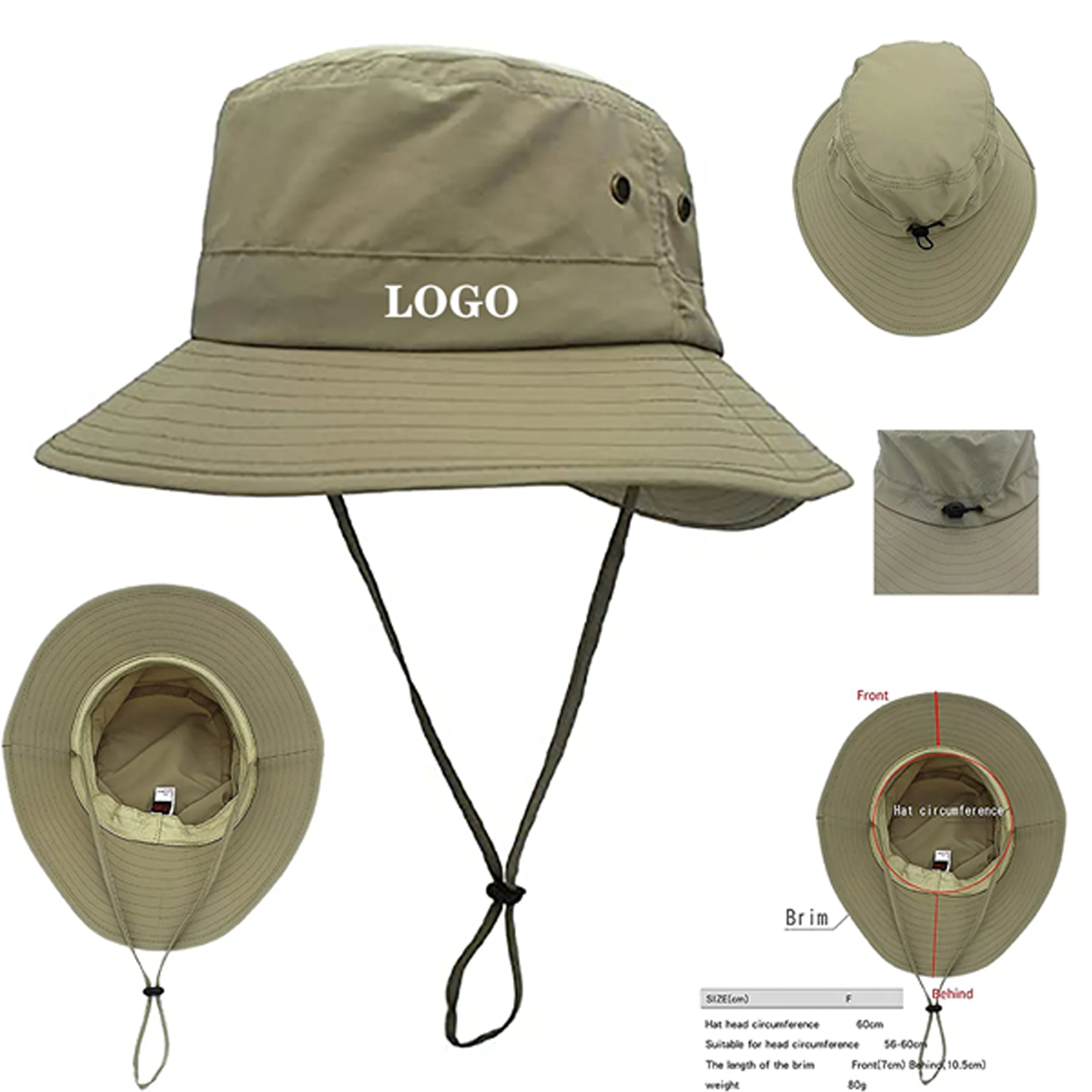 Fisherman Bucket Hat With String Unisex 2