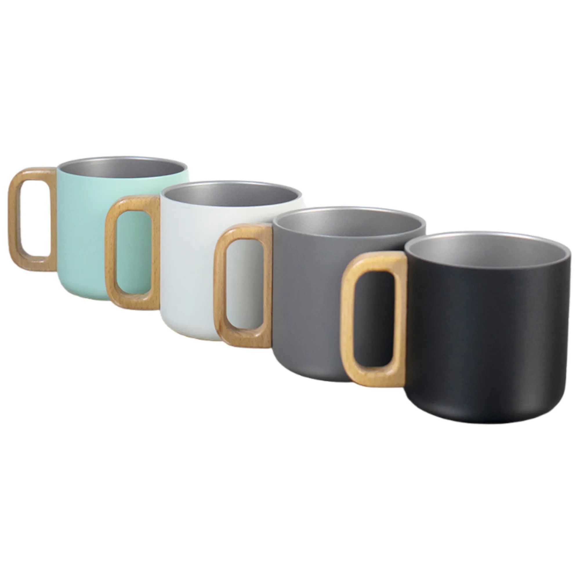 Stainless Mug Wood Handle Coffee Cup 2