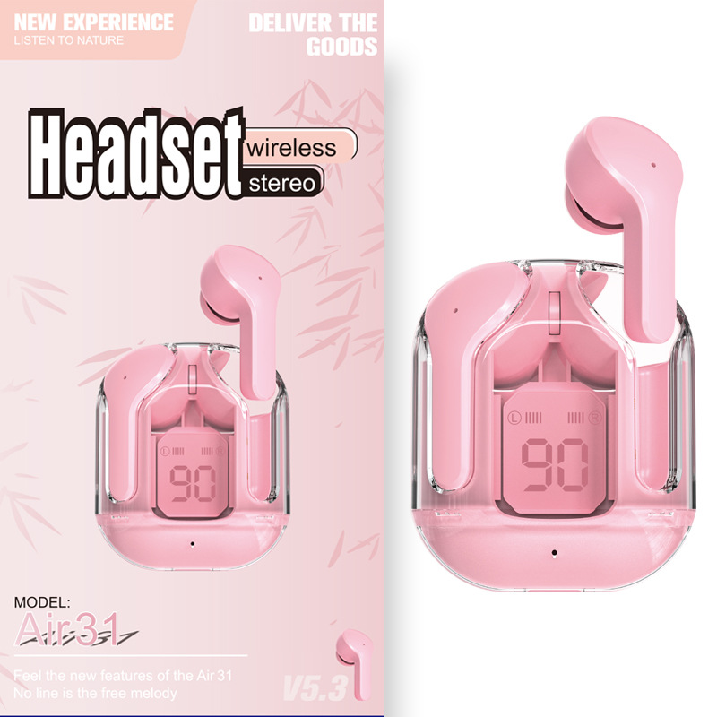 Transparent bluetooth headset earphone 5