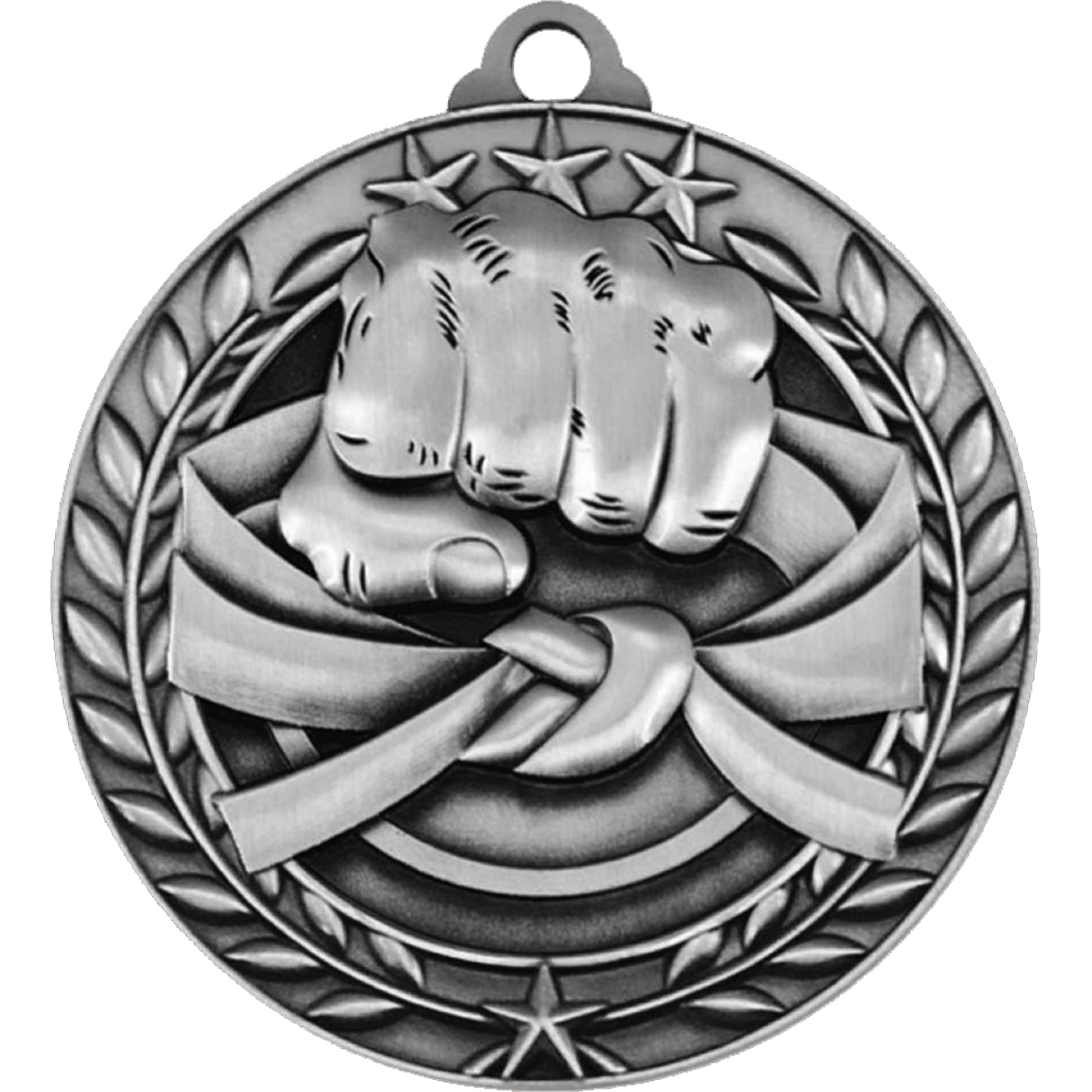 Stock Small Academic & Sports Laurel Medals: Martial Arts 3