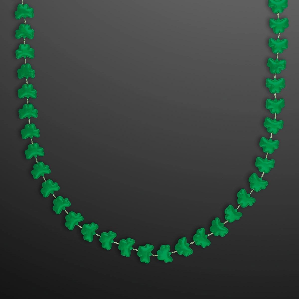 Rounded Mini Shamrocks Bead Necklace (Non-Light Up) 2