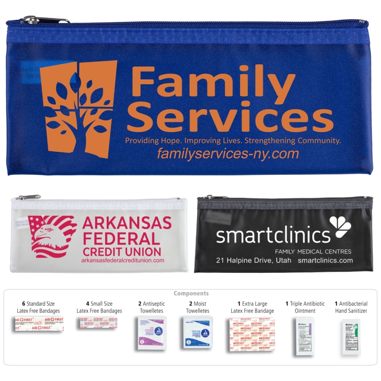 "Ventana" 18 Piece First Aid Kit in Zipper Kit