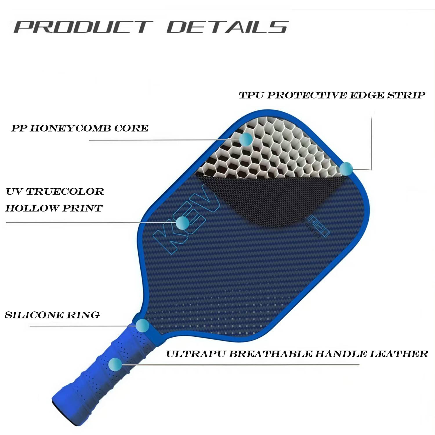 Carbon Fiber Pickleball Paddle 9