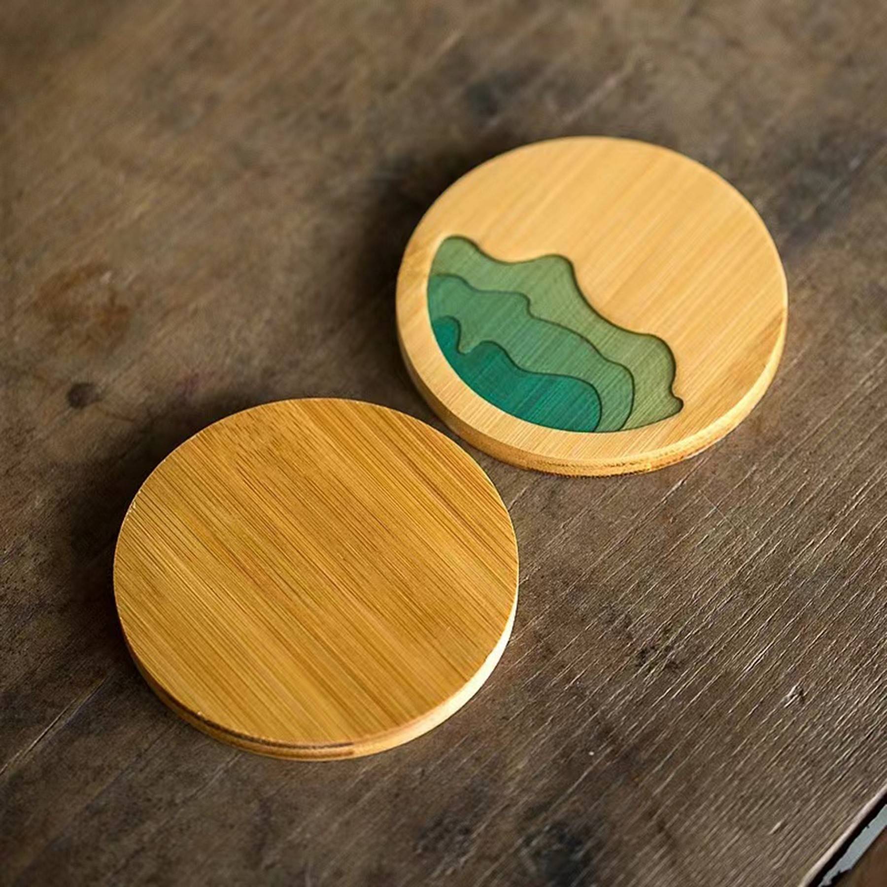 Bamboo Coaster with Resin 3