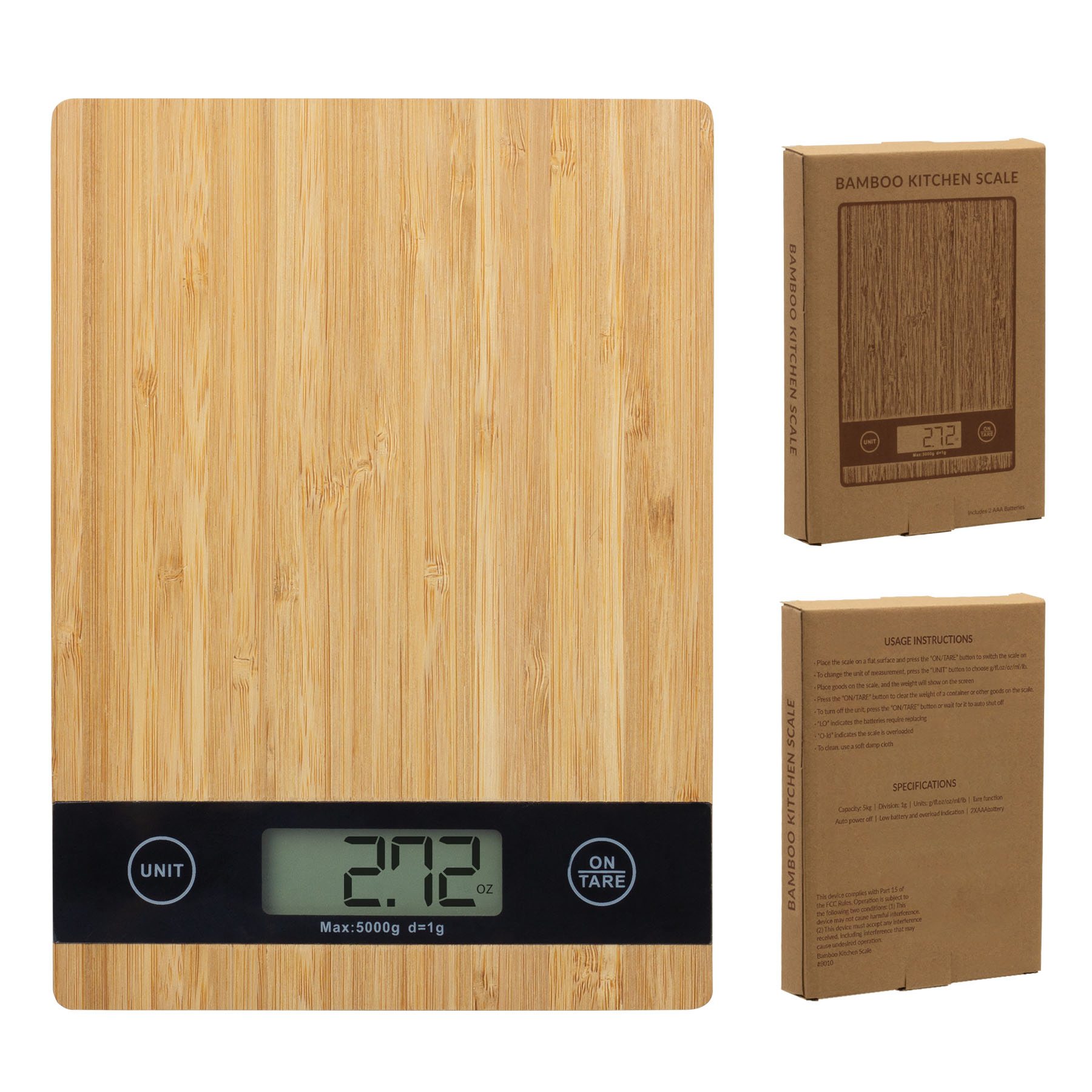 Bamboo Kitchen Scale 3