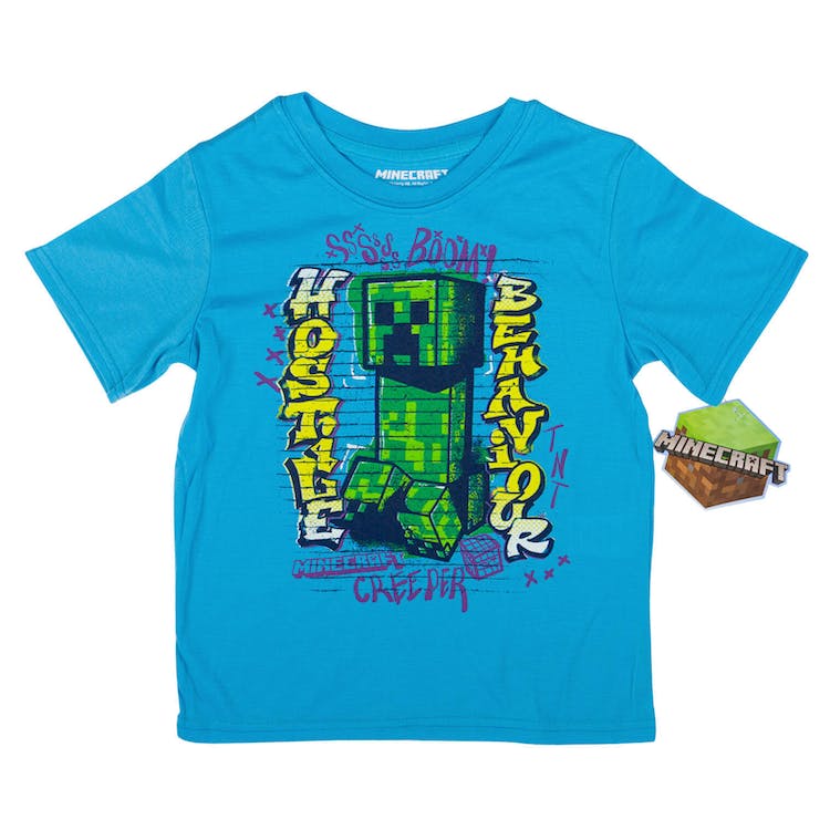 Kids' Minecraft T-Shirts - Creeper Blue 1