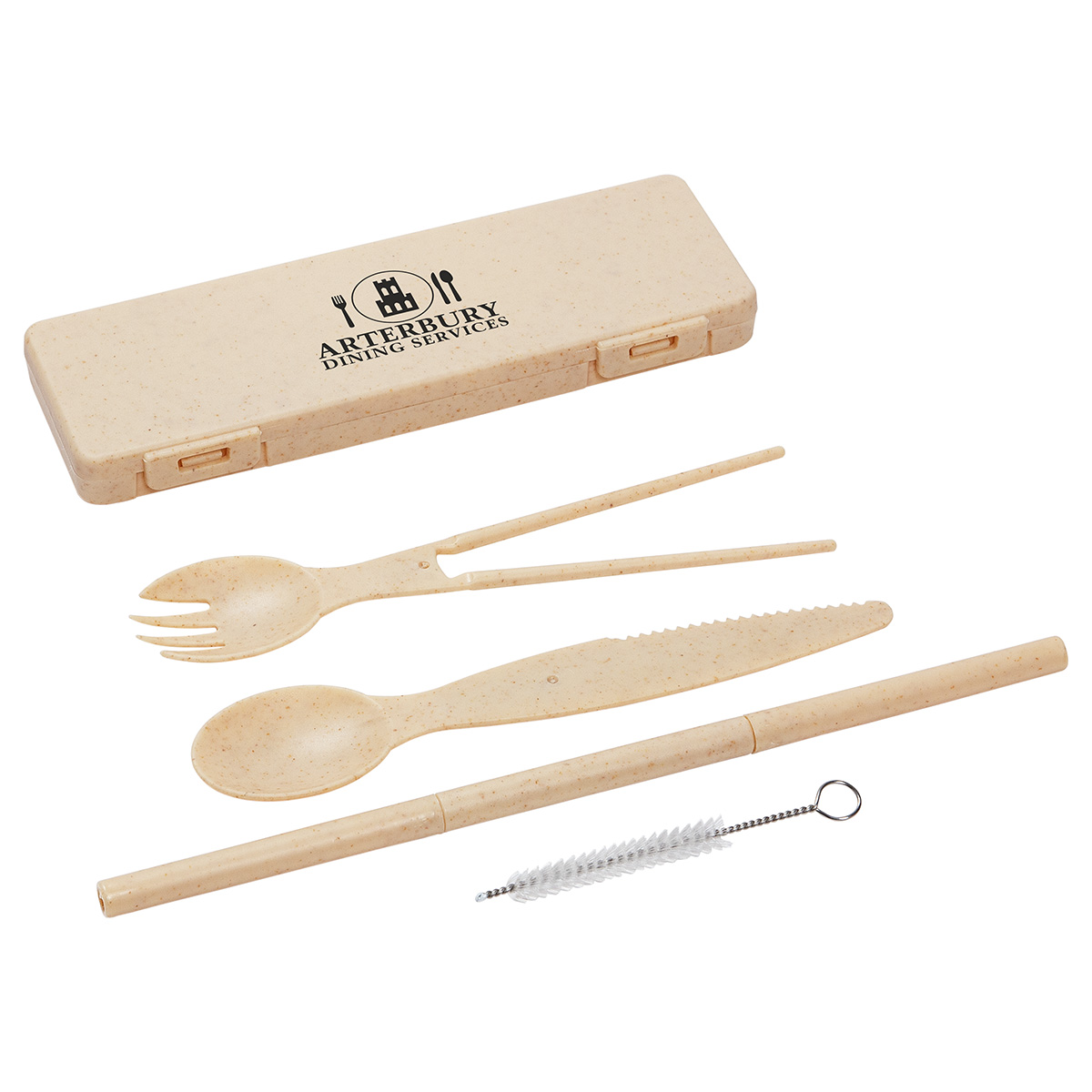 6-in-1 Portable Wheatstraw Tableware Set 2