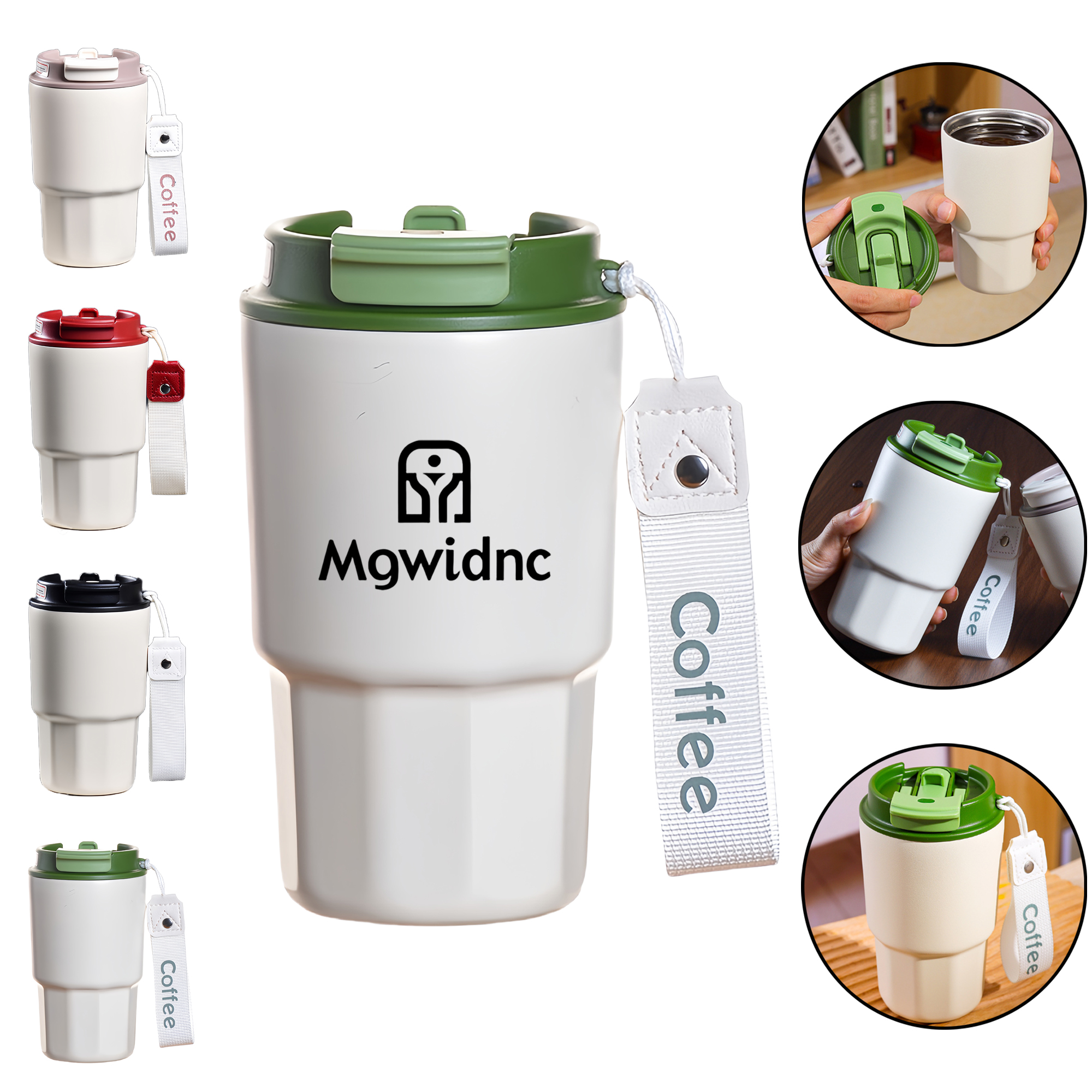 450ml Stylish Double-Walled Stainless Steel Insulated Tumbler with Straw