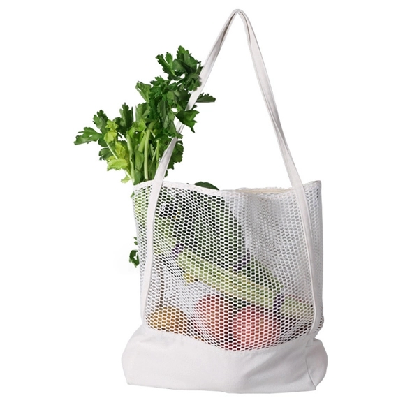 Reusable Canvas Large Capacity Beach Bag, custom tote bag with logo imprint 6