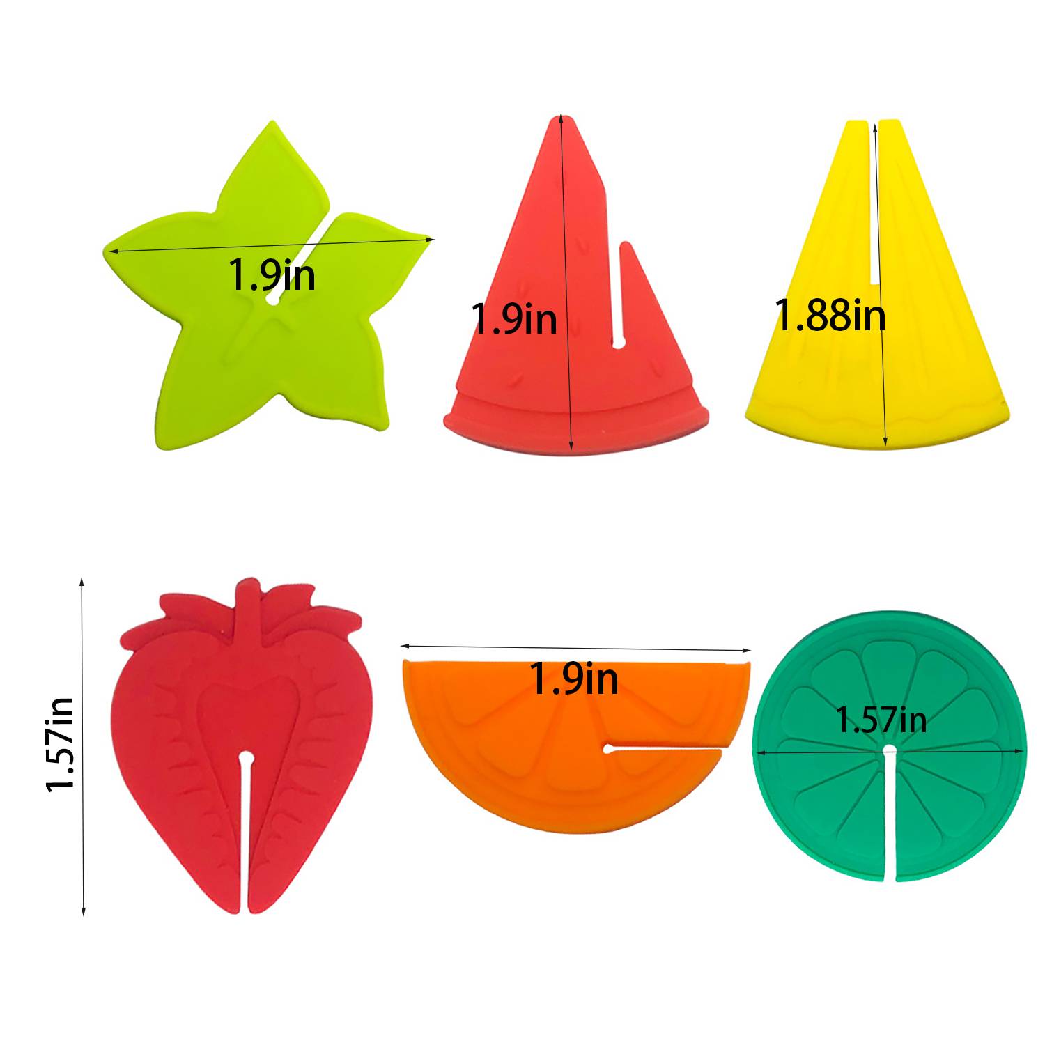 6PCS Silicone Wine Glass Charms Drink Markers 4