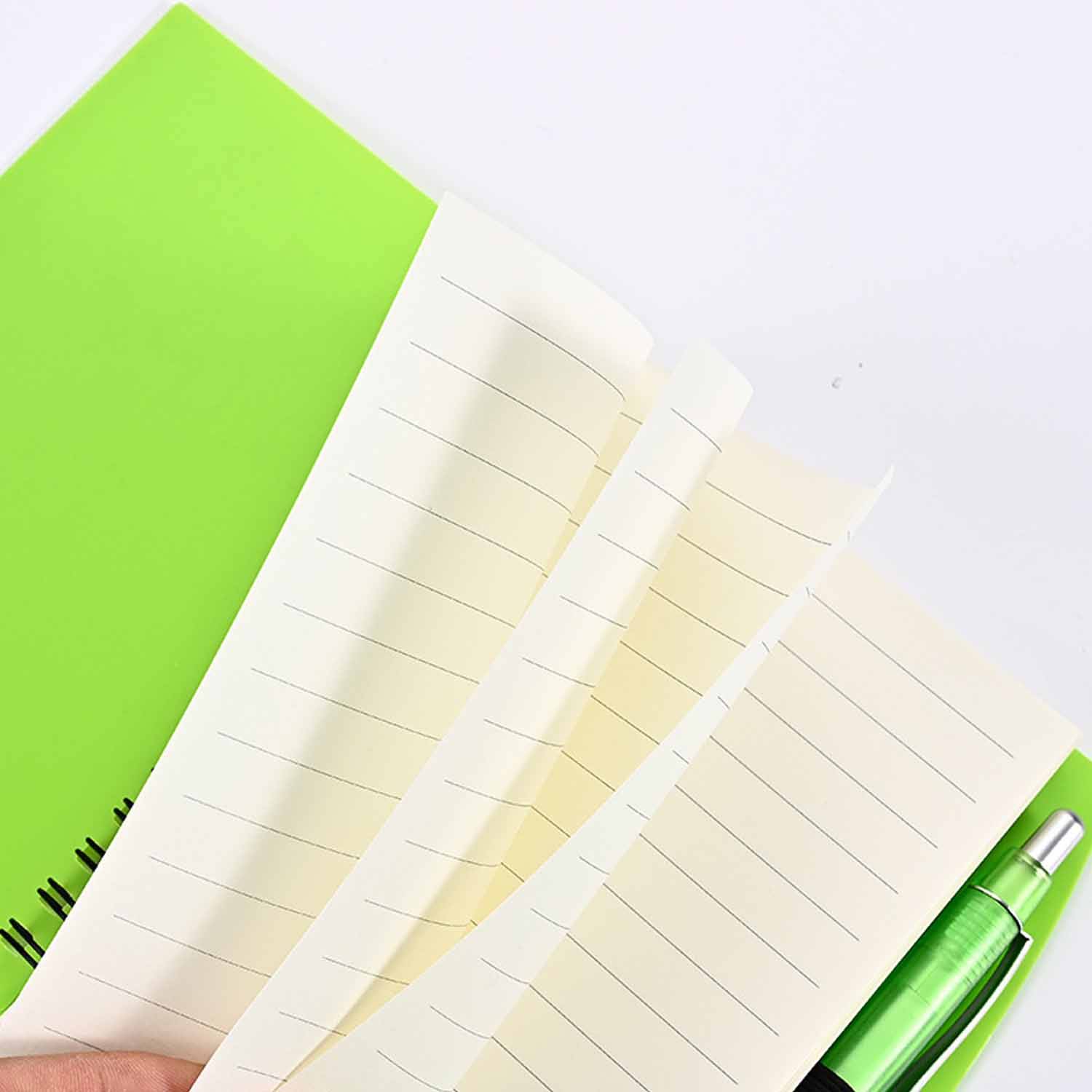 Solid Color Spiral Notebook with Pen 3